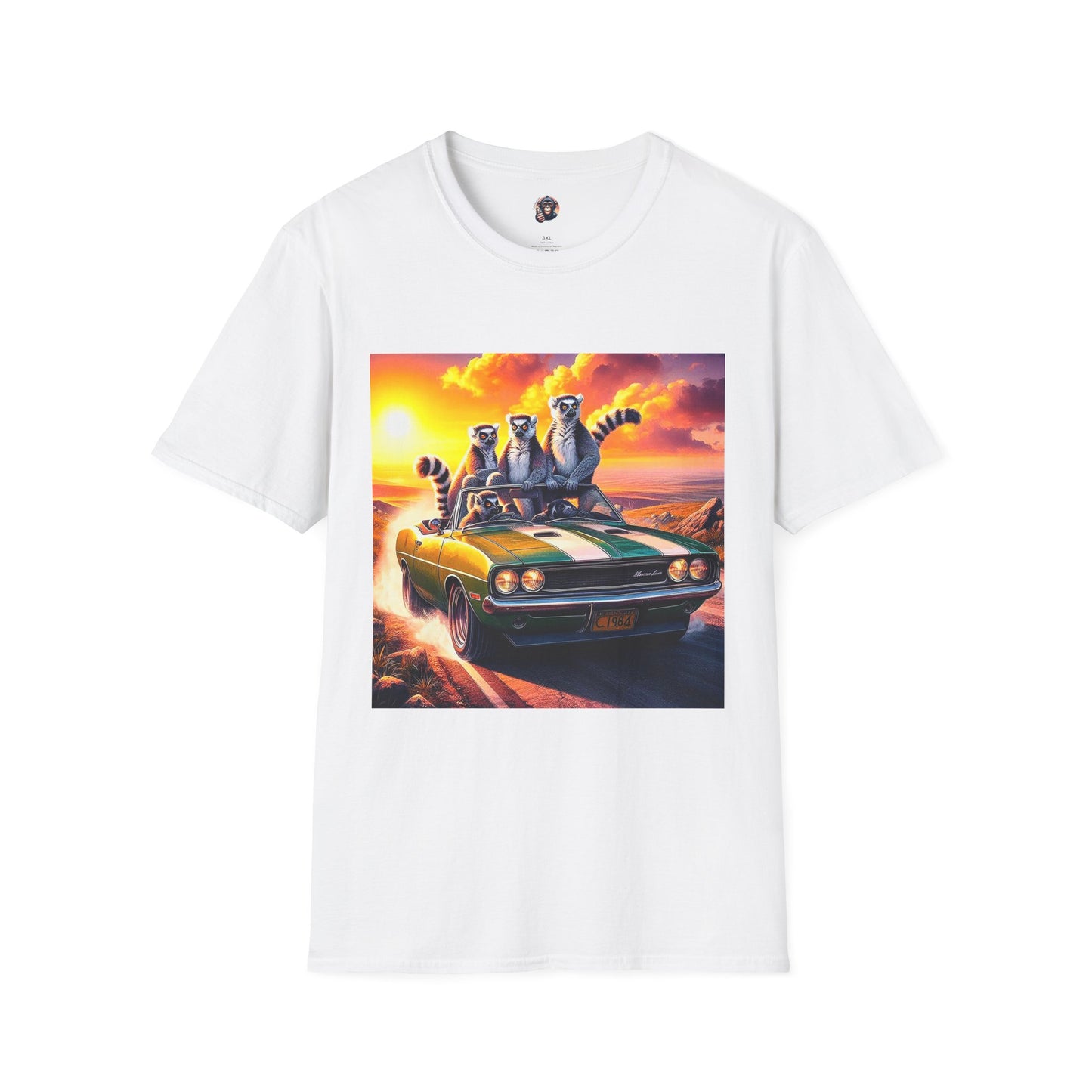Wacky Lemurs T-Shirt Printify S White