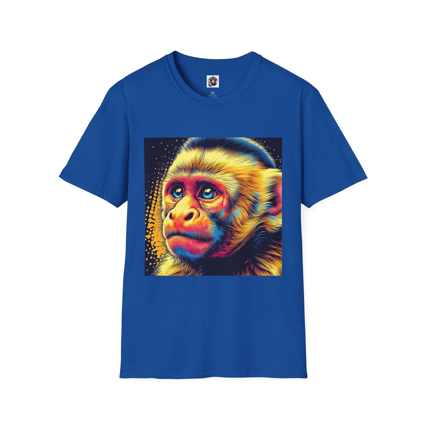Capuchin Monkey colorful beauty shirt T-Shirt Printify XS Royal