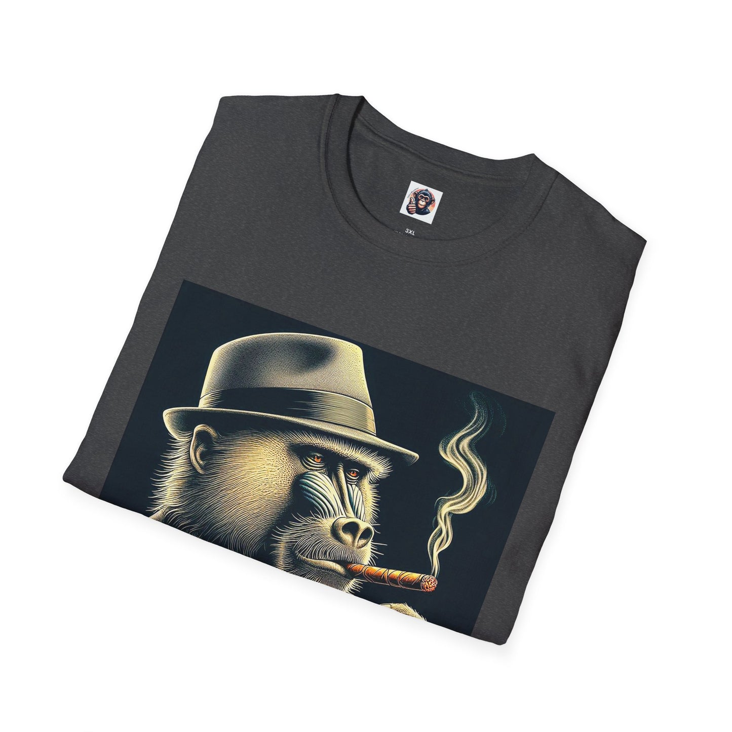 Baboon cigar smoking T-Shirt Printify