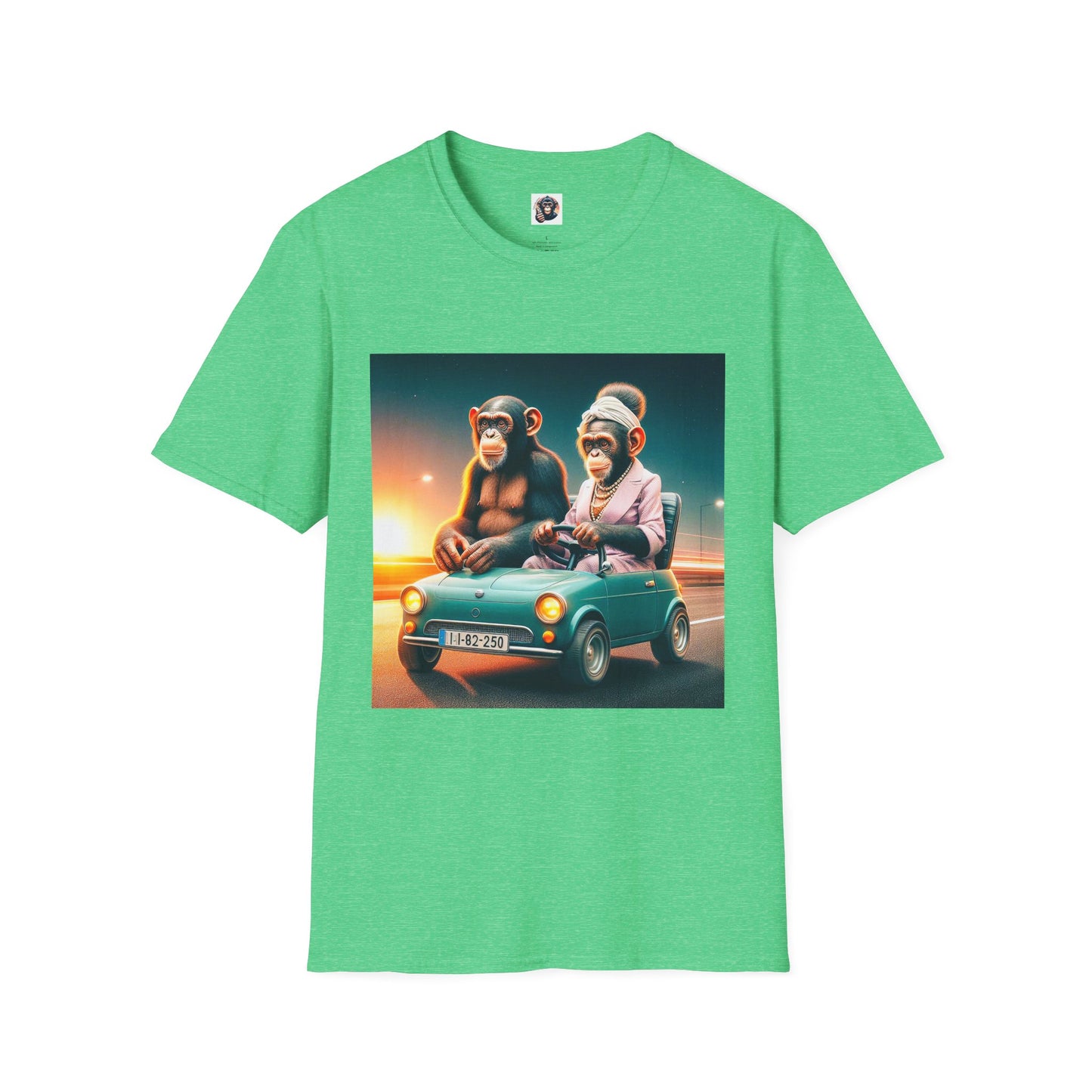 Wacky Bonobo couple T-Shirt Printify S Heather Irish Green