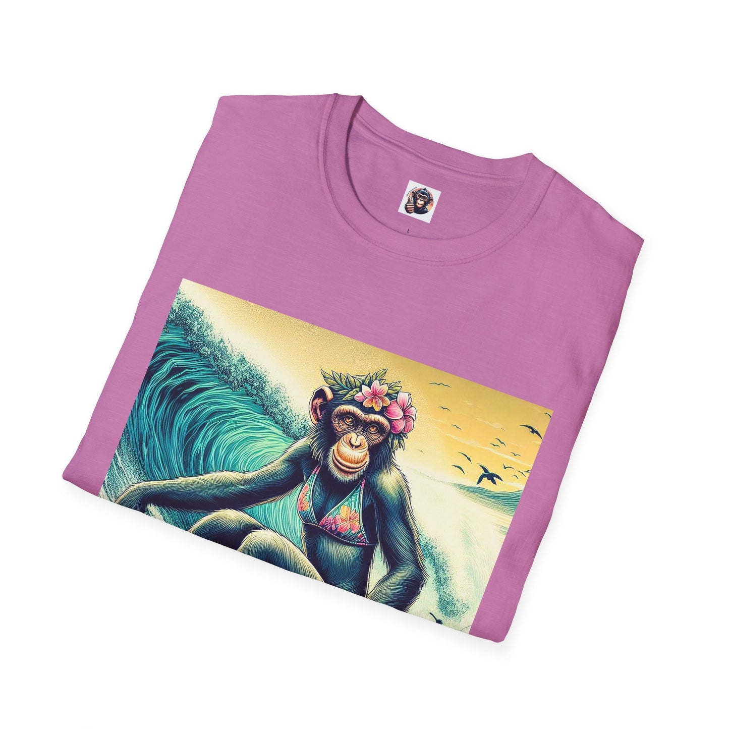 Chimp surfer girl