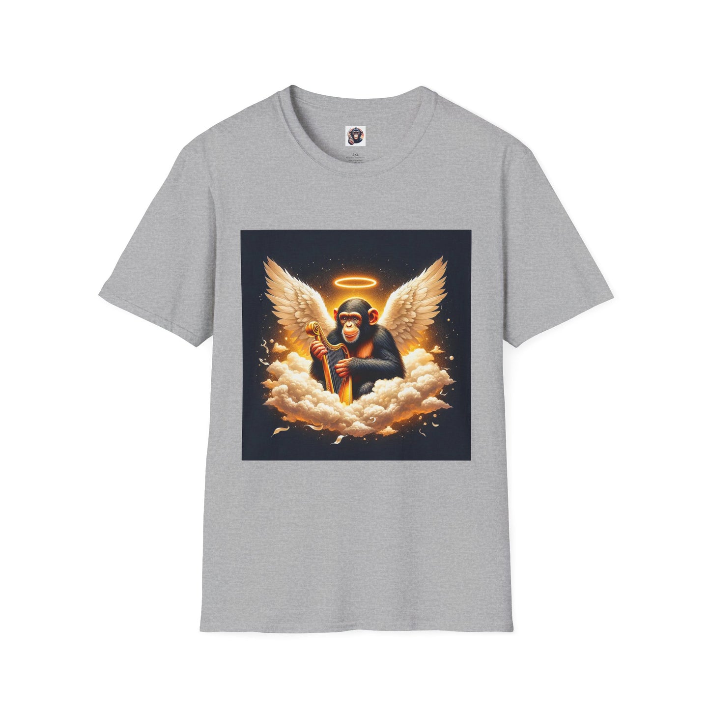 Chimp Angel T-Shirt Printify XS Sport Grey