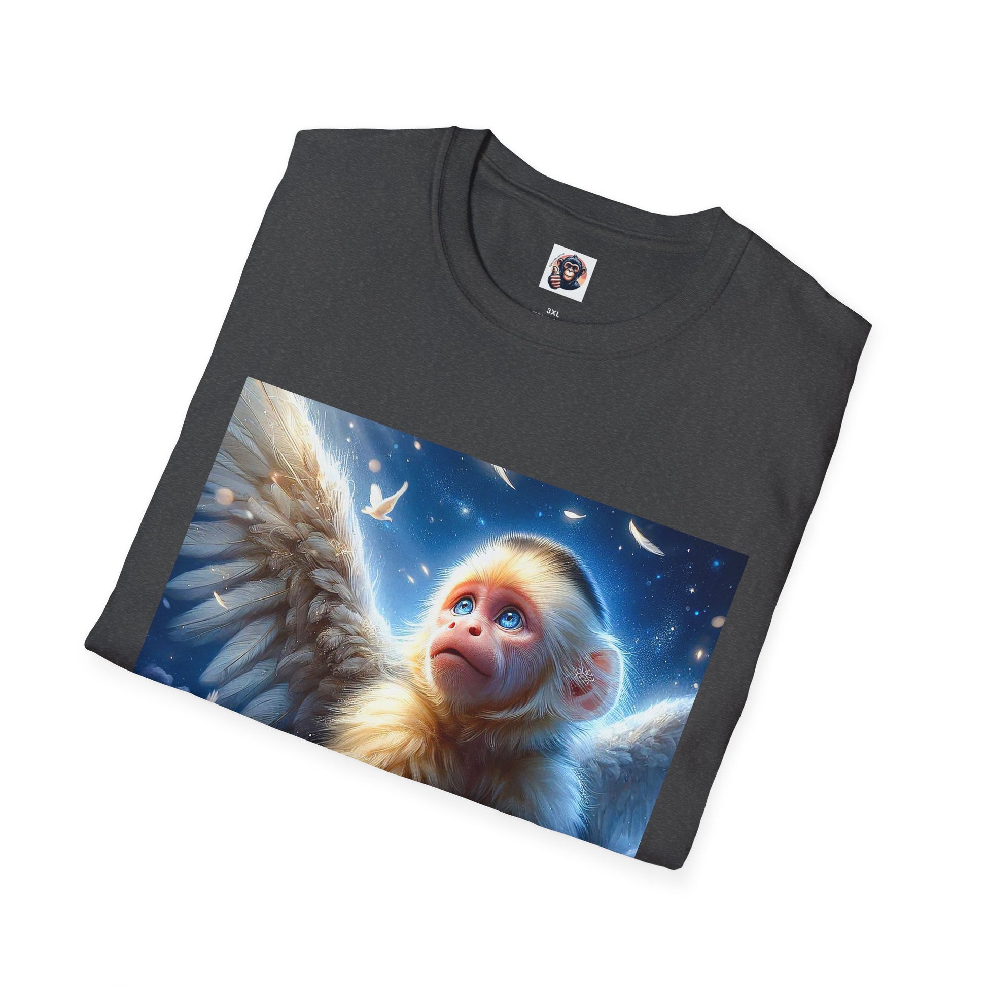 Capuchin Monkey Angel wings T-Shirt Printify