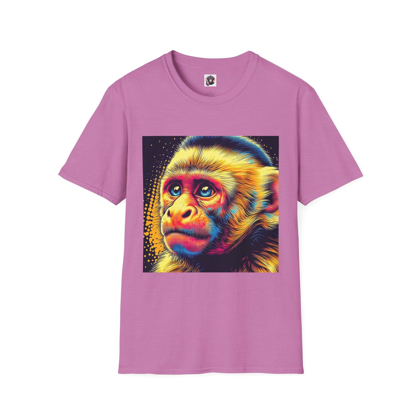 Capuchin Monkey colorful beauty shirt T-Shirt Printify S Heather Radiant Orchid