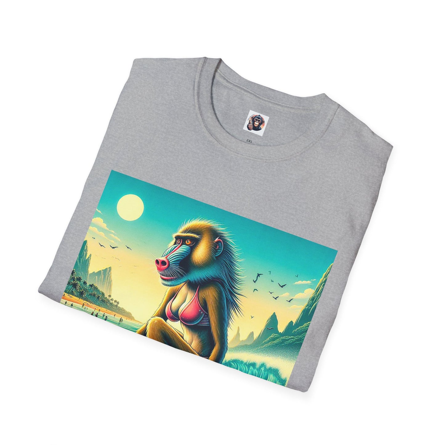 Baboon surfer T-Shirt Printify