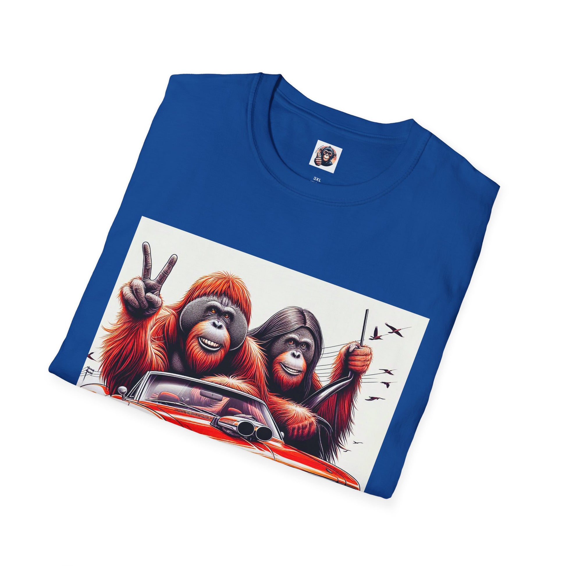 Wacky Orangutans fun driving T-Shirt Printify