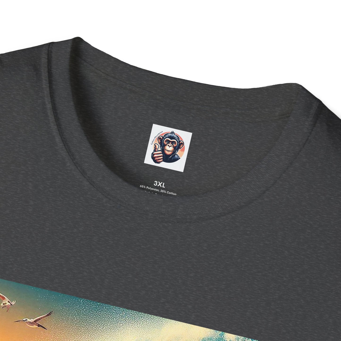 Capuchin Monkey surfing beauty T-Shirt Printify
