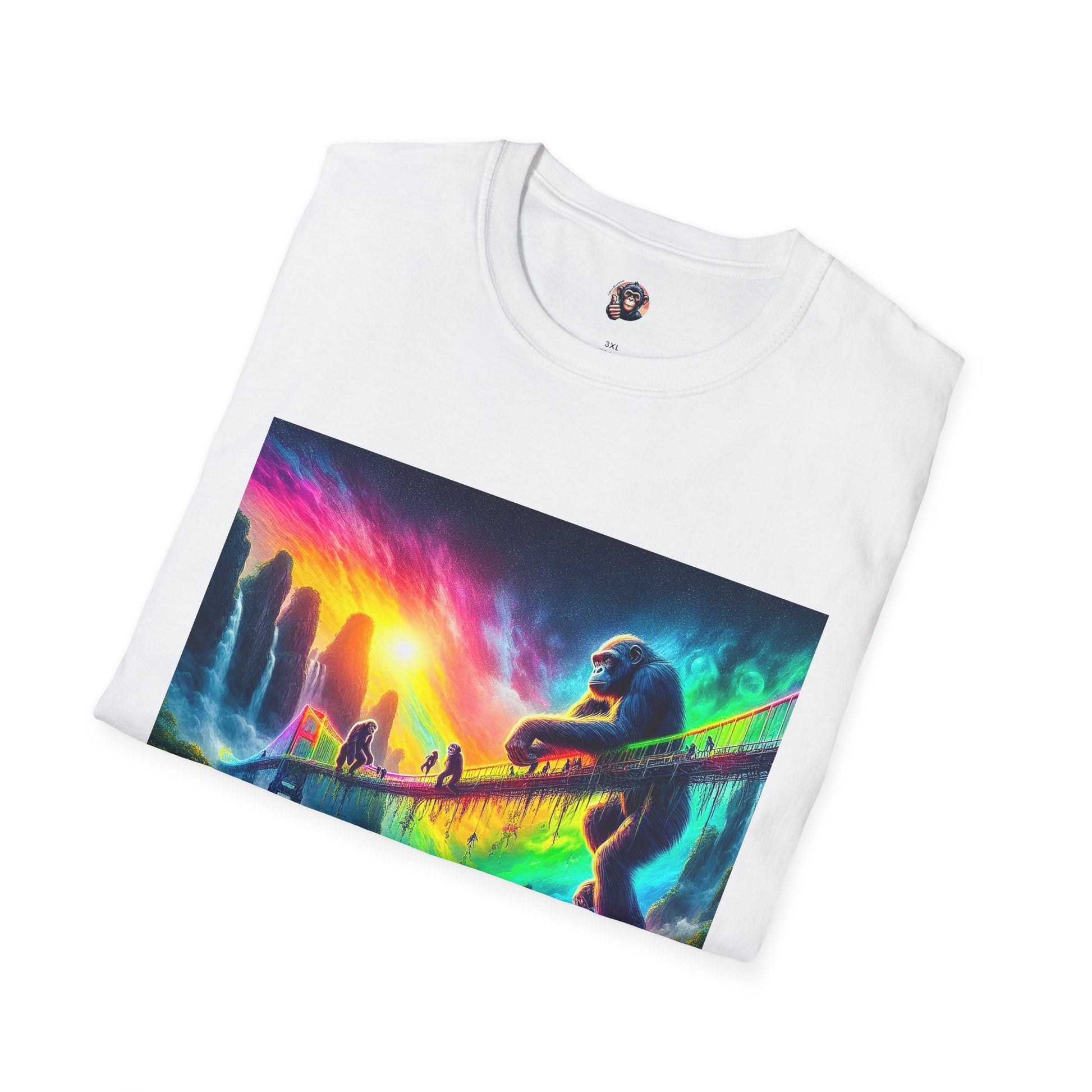 Bonobo rainbow bridge T-Shirt Printify