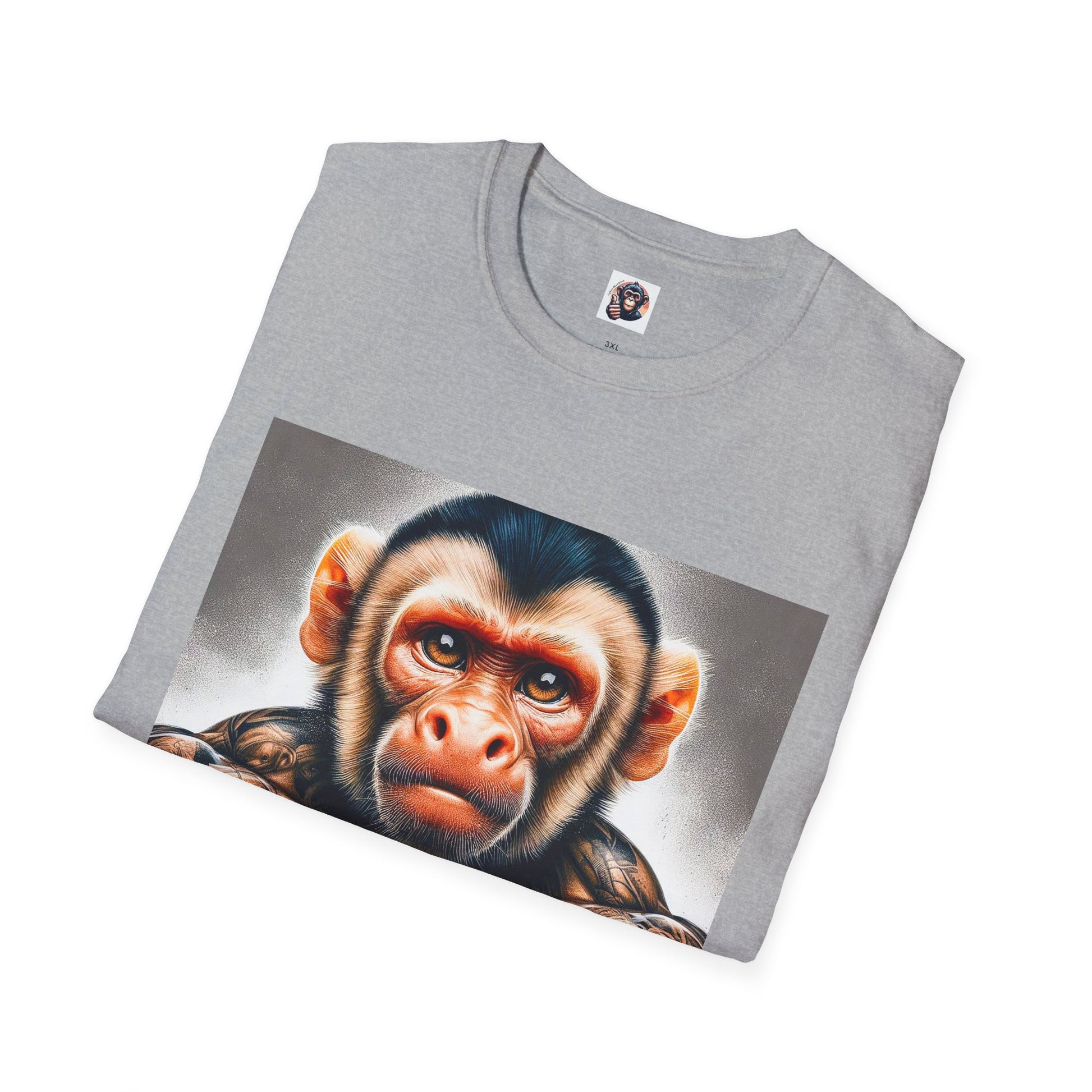 Capuchin Monkey rough muscles T-Shirt Printify