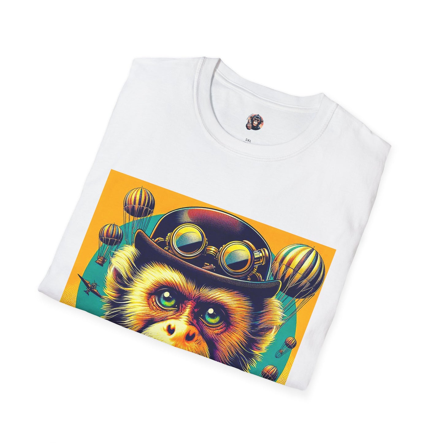 Capuchin Monkey steam punk shirt T-Shirt Printify
