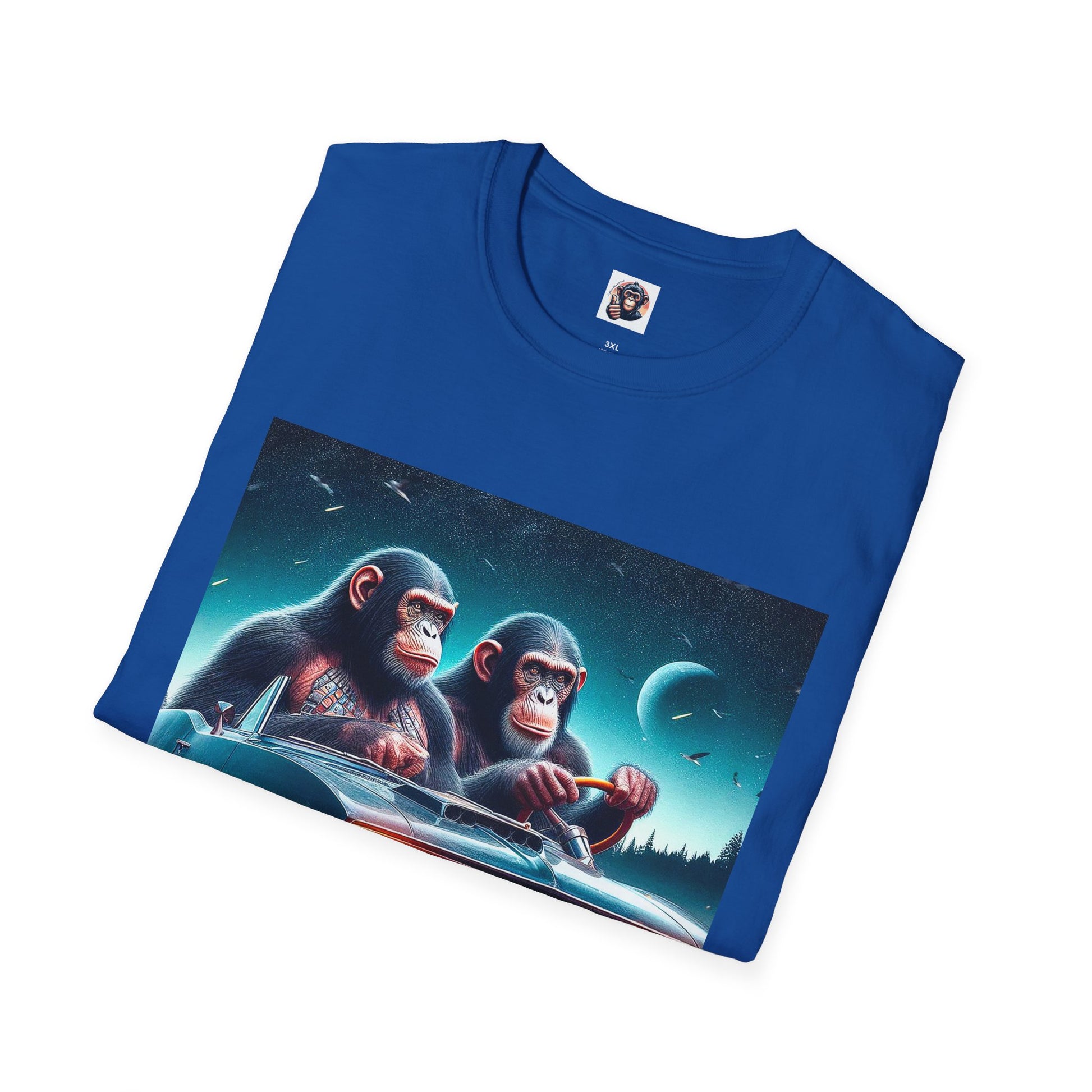 Wacky Bonobo friends driving T-Shirt Printify
