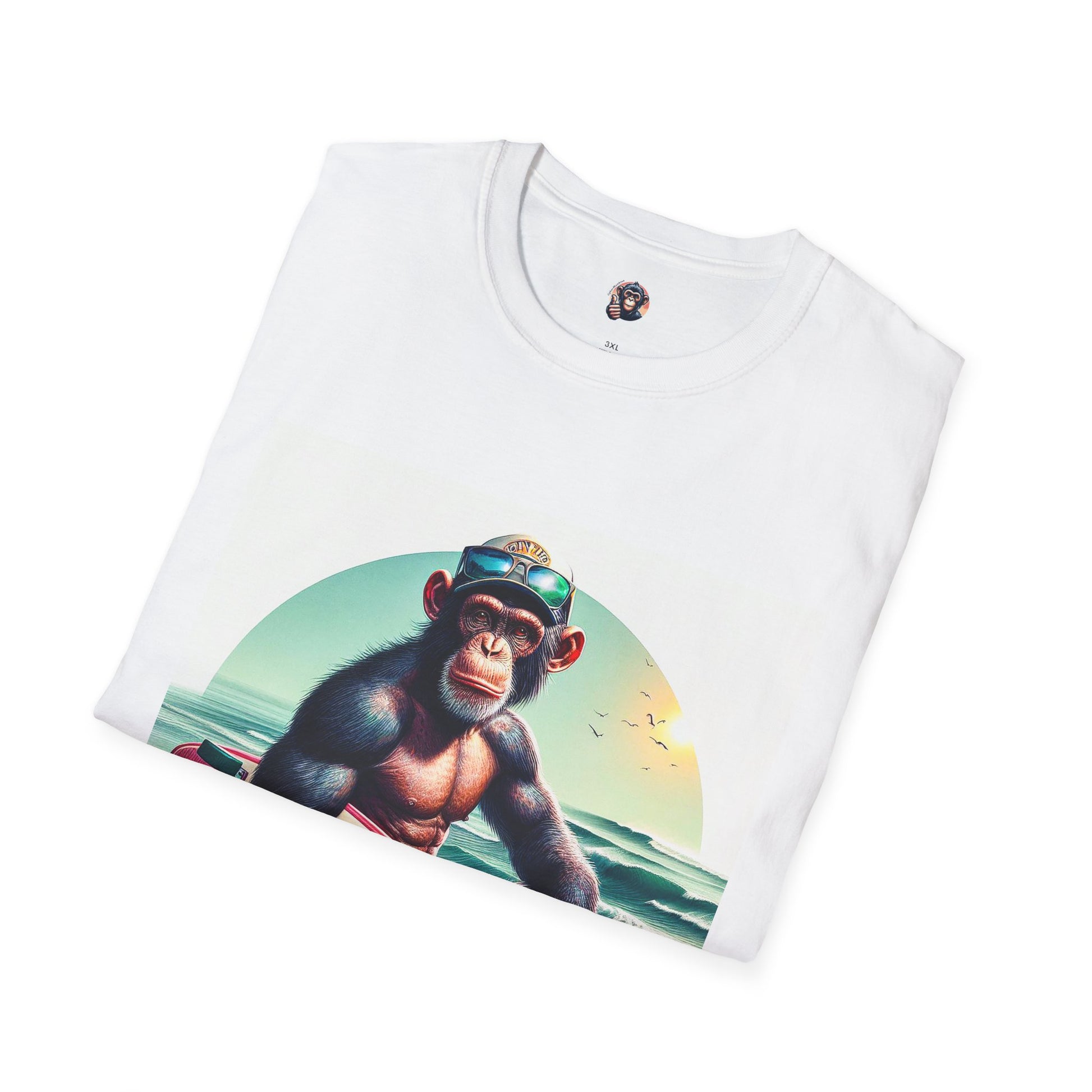 Chimp surfer T-Shirt Printify