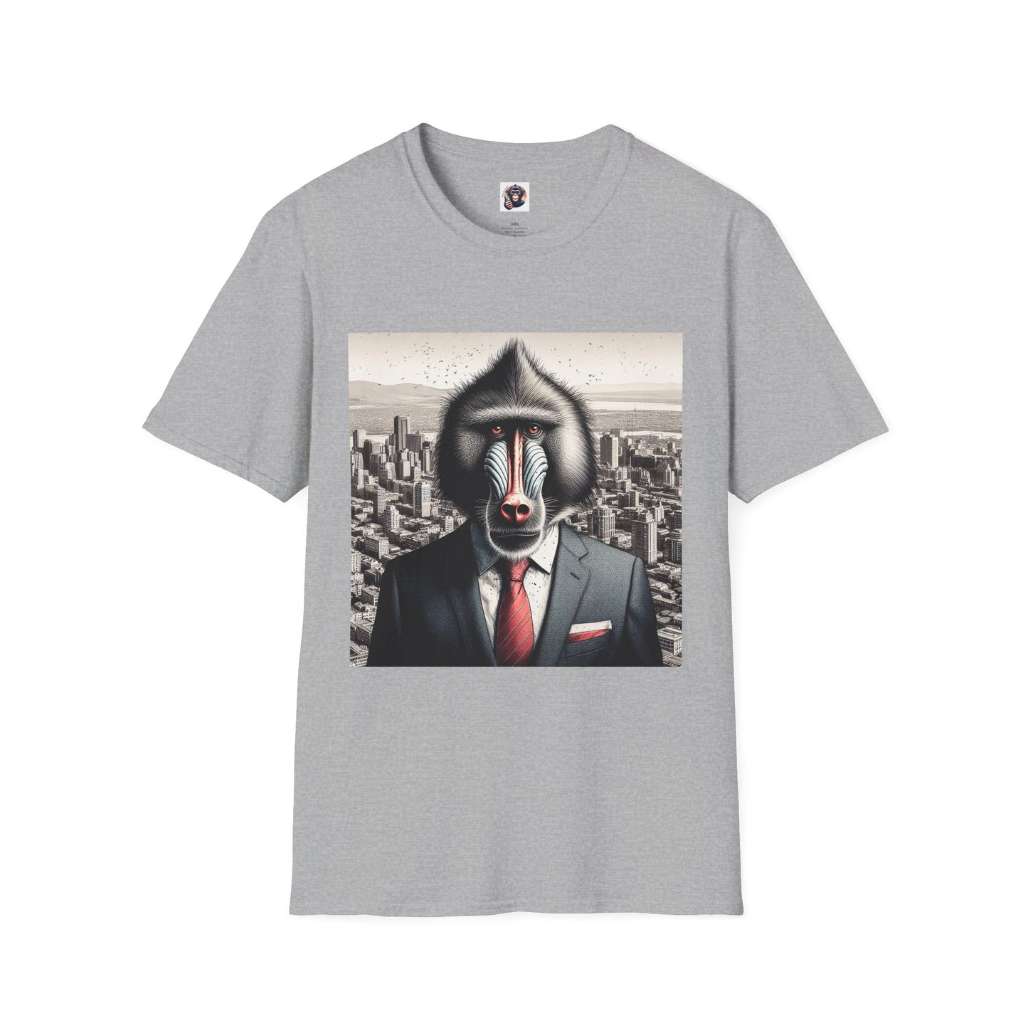 Baboon business professionals T-Shirt Printify XS Sport Grey