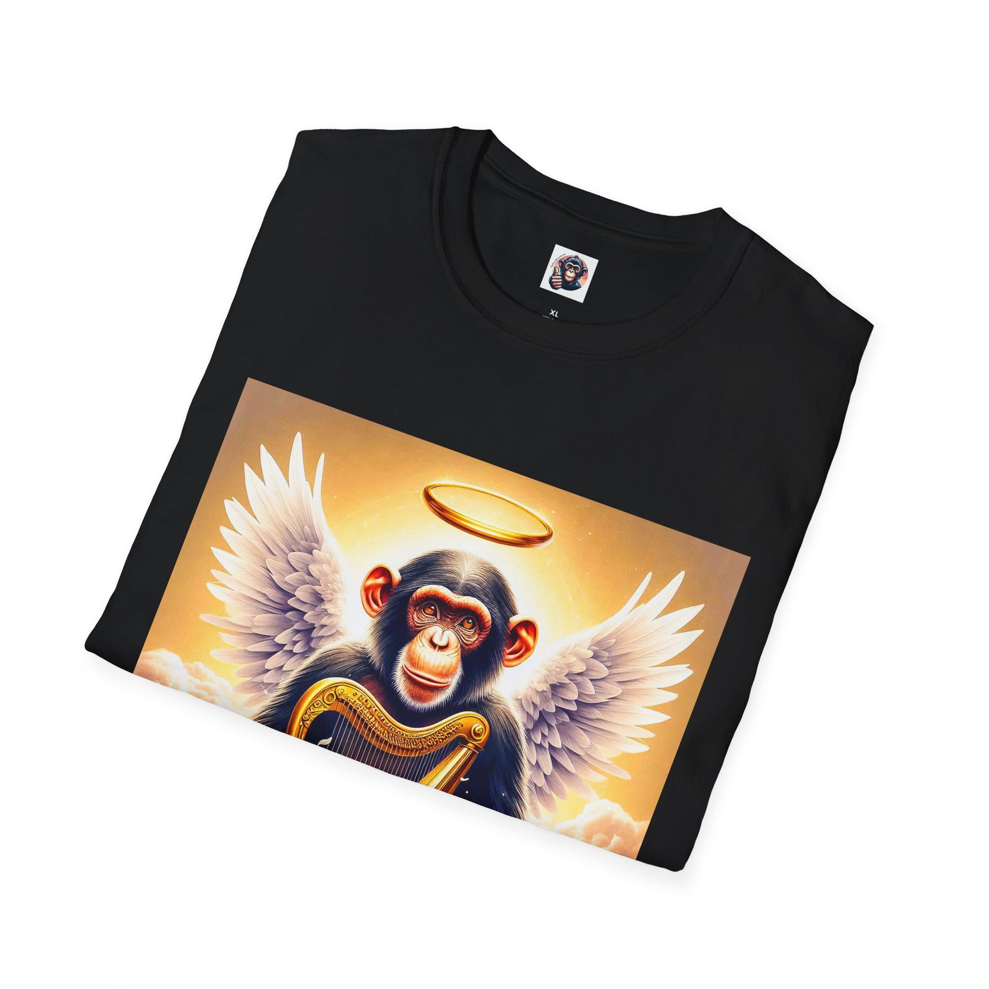 Chimp harp player T-Shirt Printify