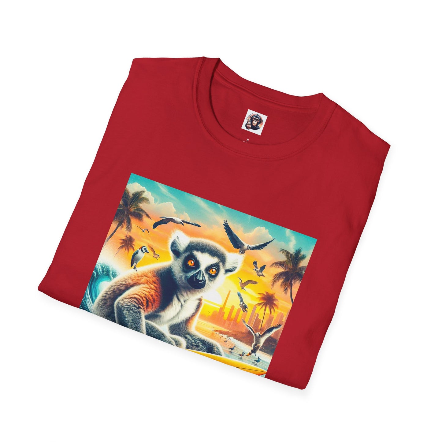 Lemurs surfing dude