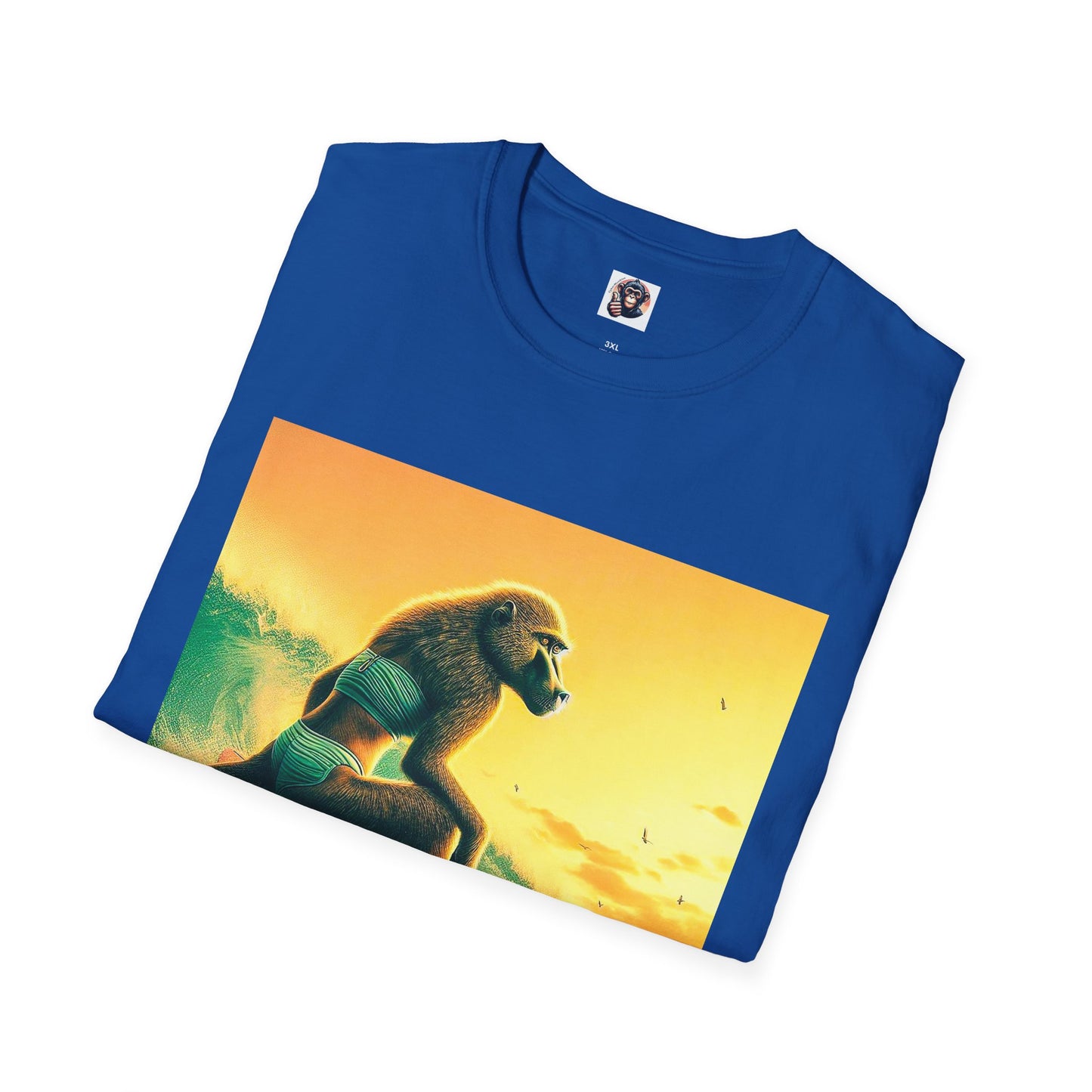 Baboon surfing T-Shirt Printify