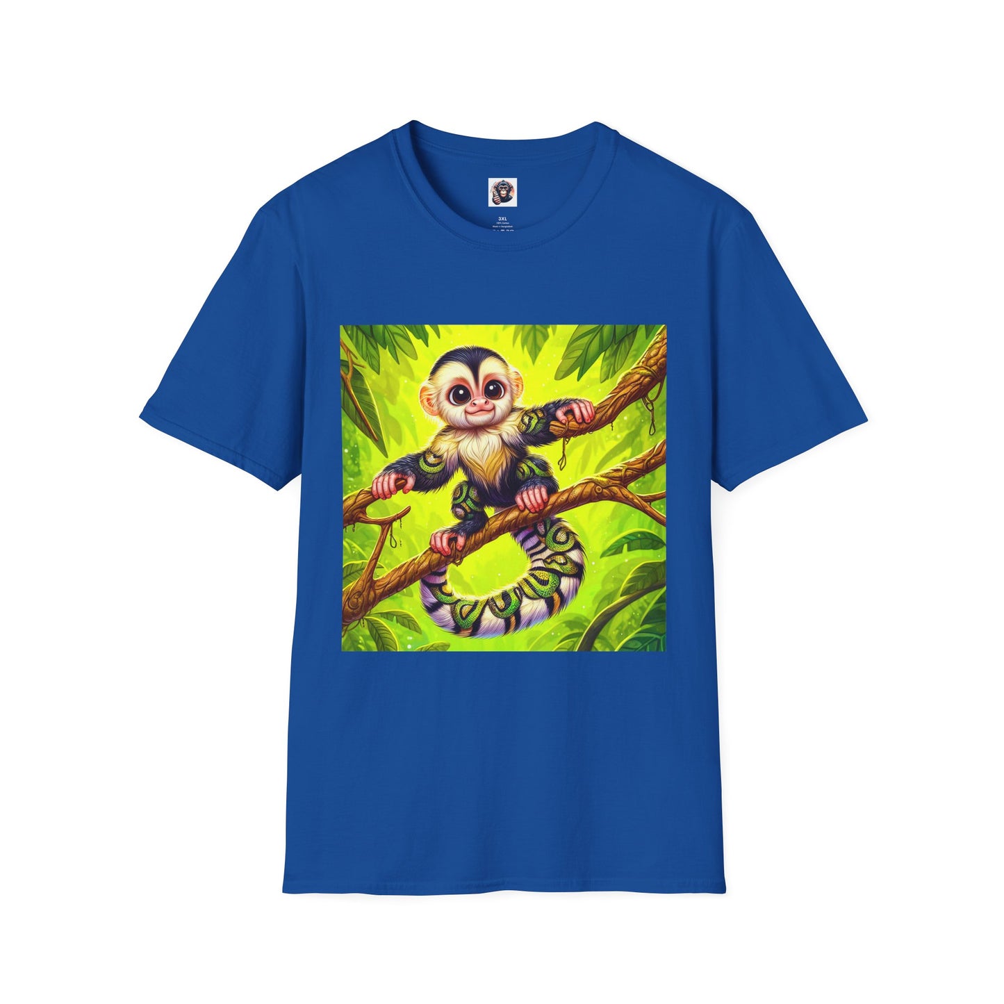 Capuchin Monkey jungle T-Shirt T-Shirt Printify XS Royal