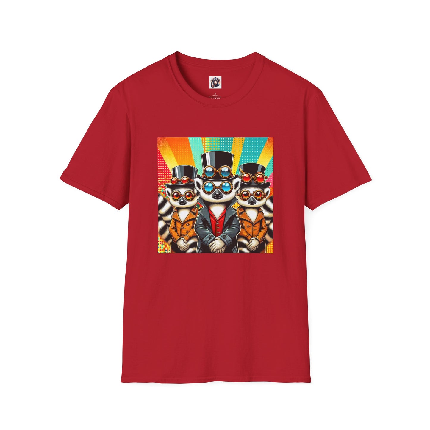 Lemurs T-Shirt Printify S Cherry Red
