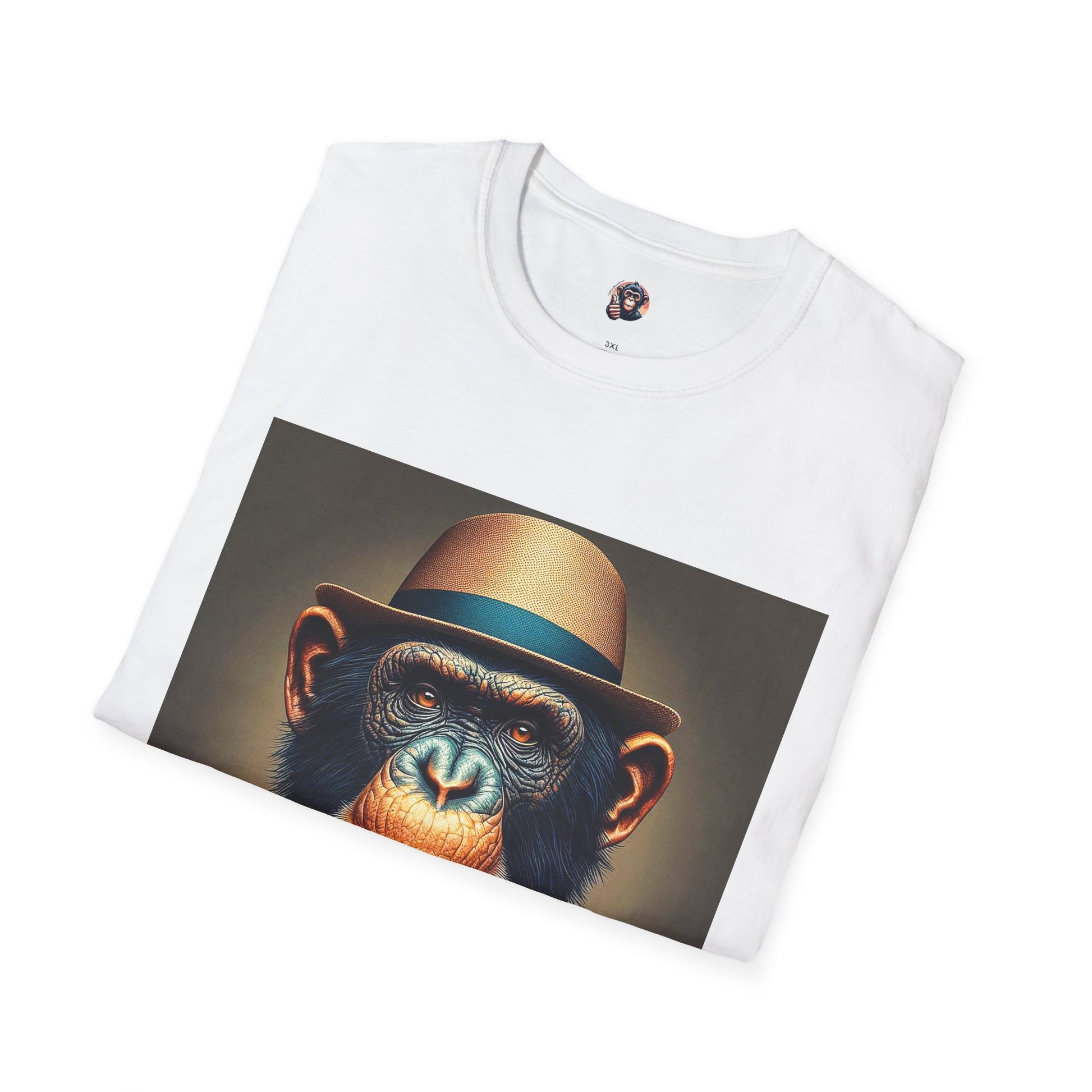 Bonobo hat and tie T-Shirt Printify