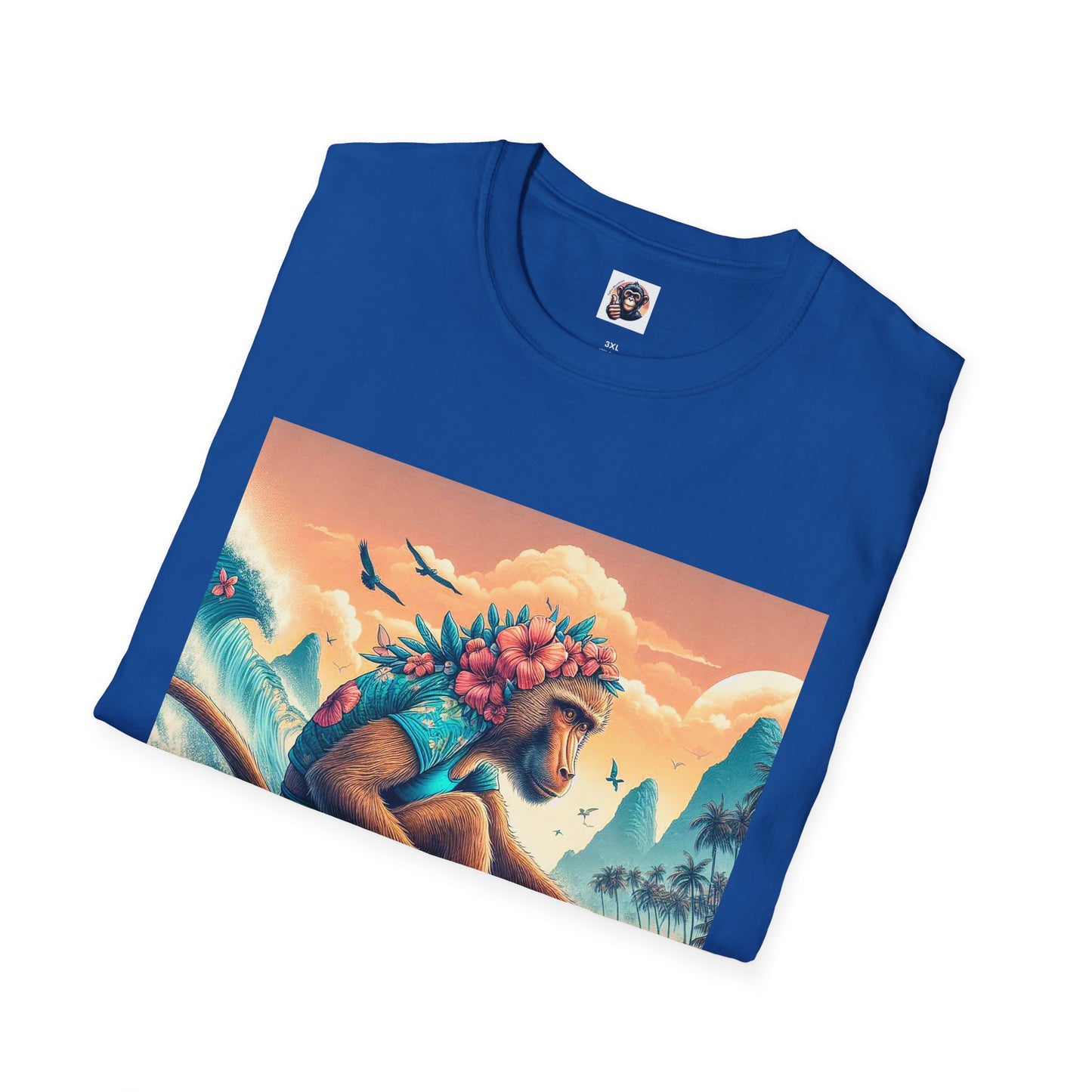 Baboon surfer dude T-Shirt Printify