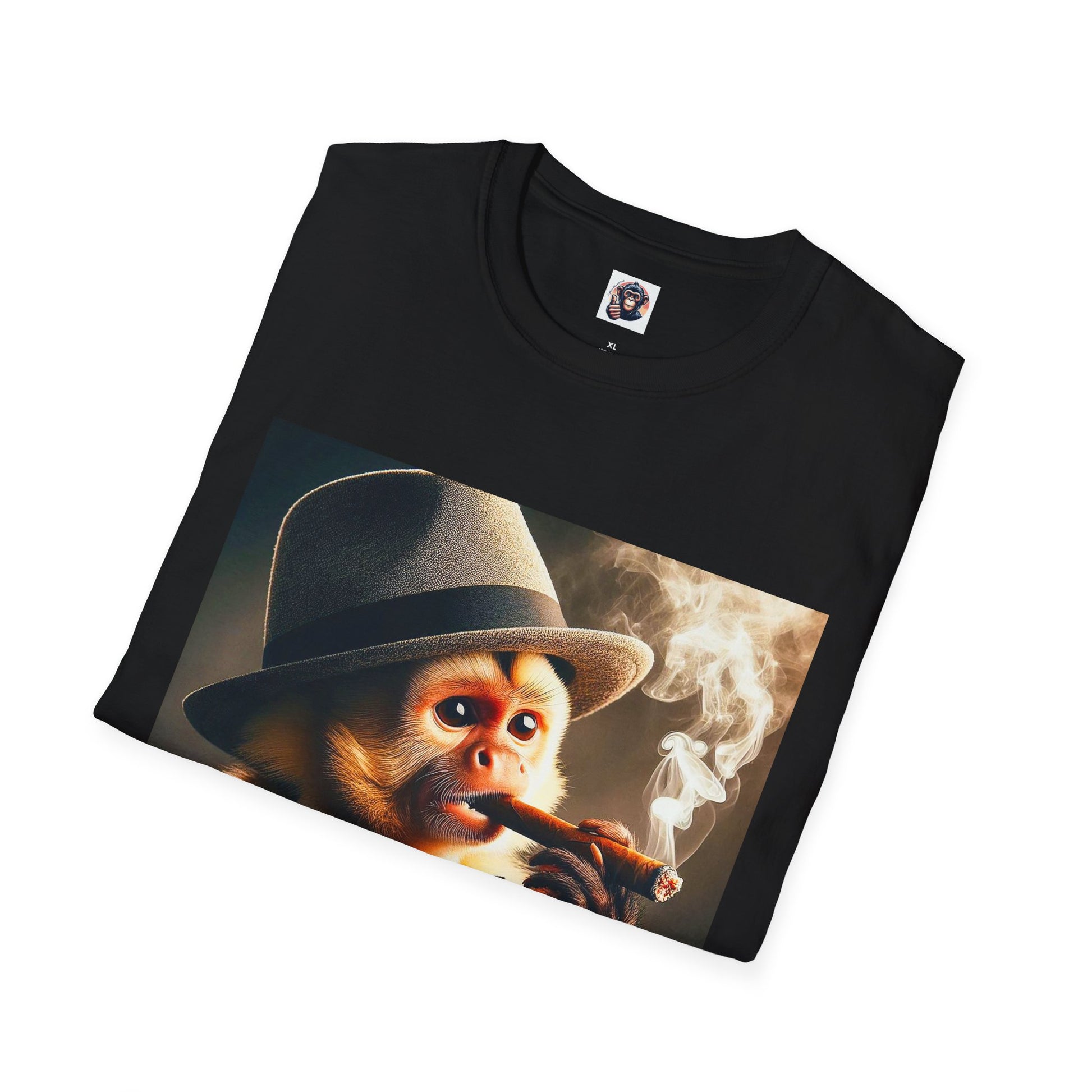 Capuchin Monkey cigar smoker T-Shirt Printify