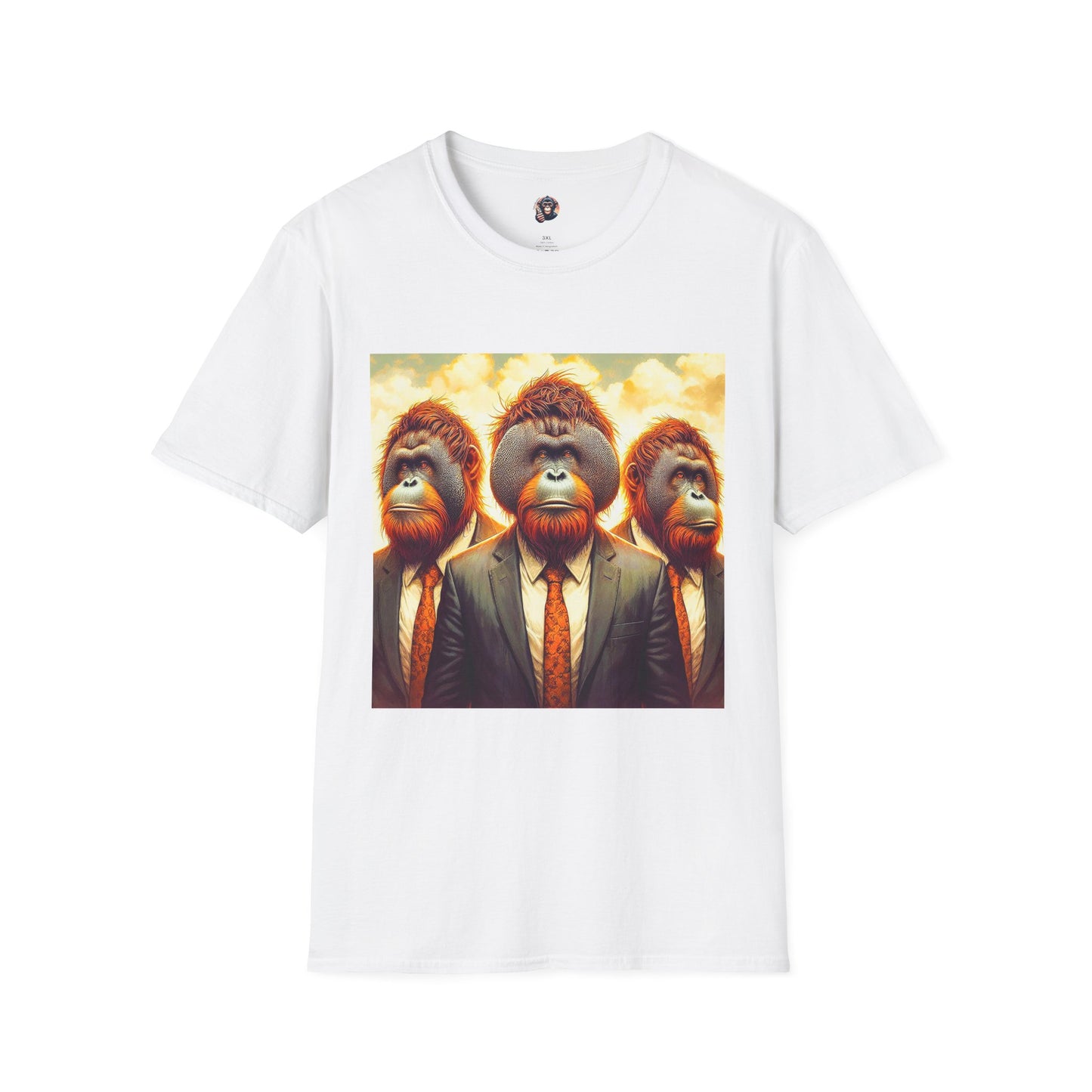 Orangutans business men T-Shirt Printify S White