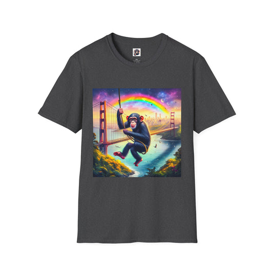 Chimp swinging high T-Shirt Printify XS Dark Heather