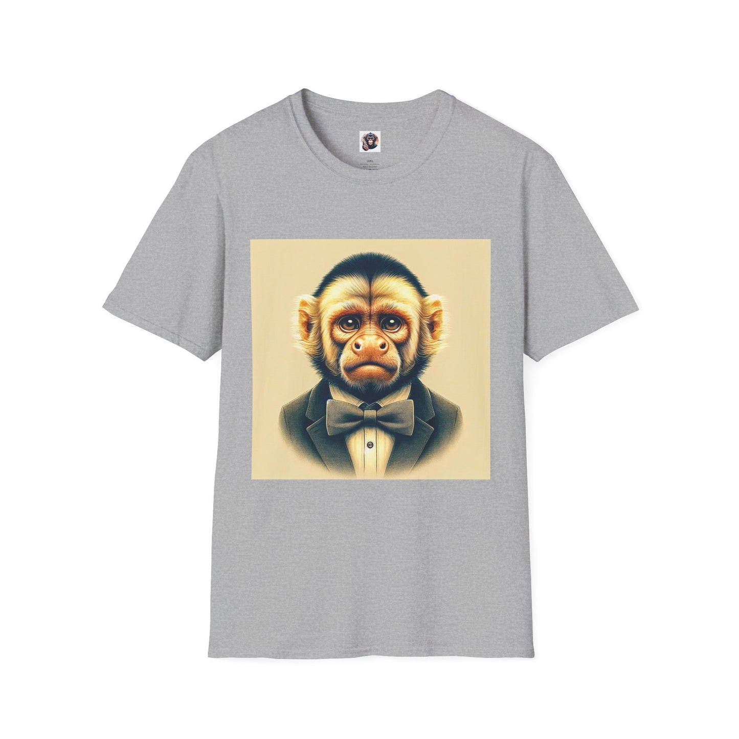 Capuchin Monkey business professional shirt T-Shirt Printify XS Sport Grey