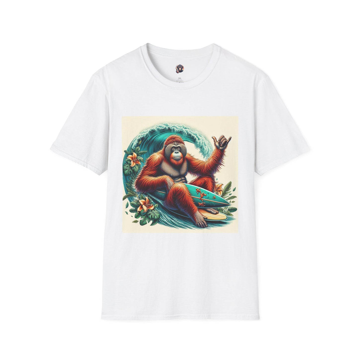 Orangutans beach dude T-Shirt Printify S White