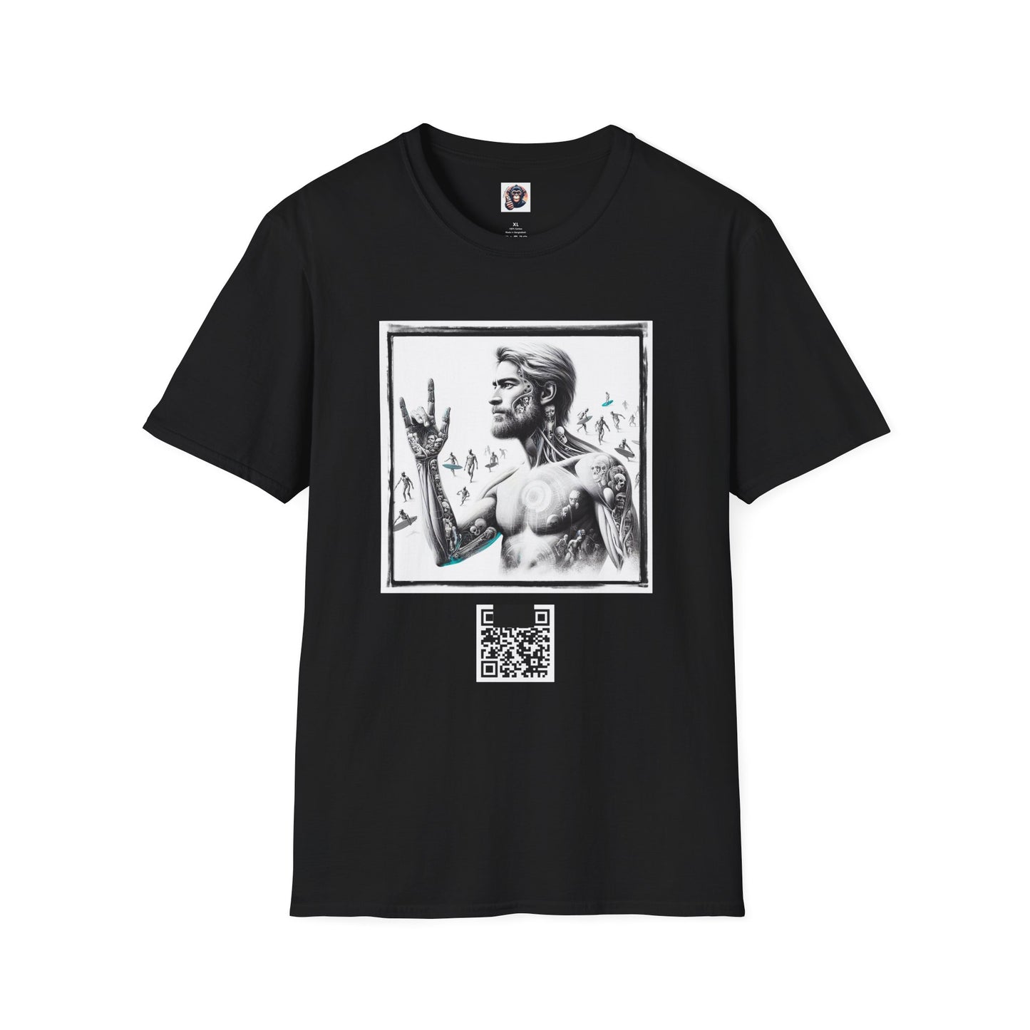 Mis·cel·la·ne·ous Designs Marketing surfs up T-Shirt Printify XS Black
