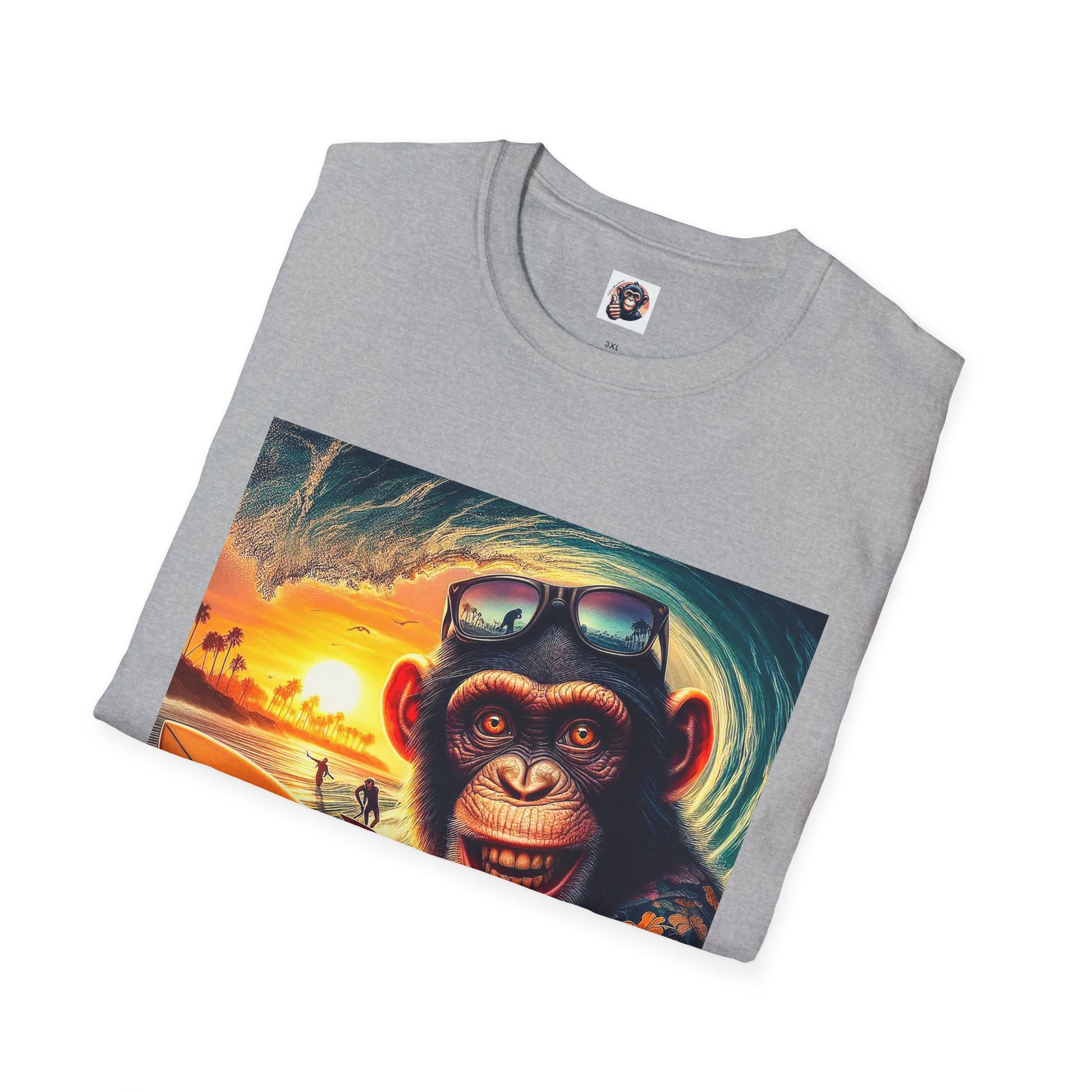 Chimp surfs up T-Shirt Printify