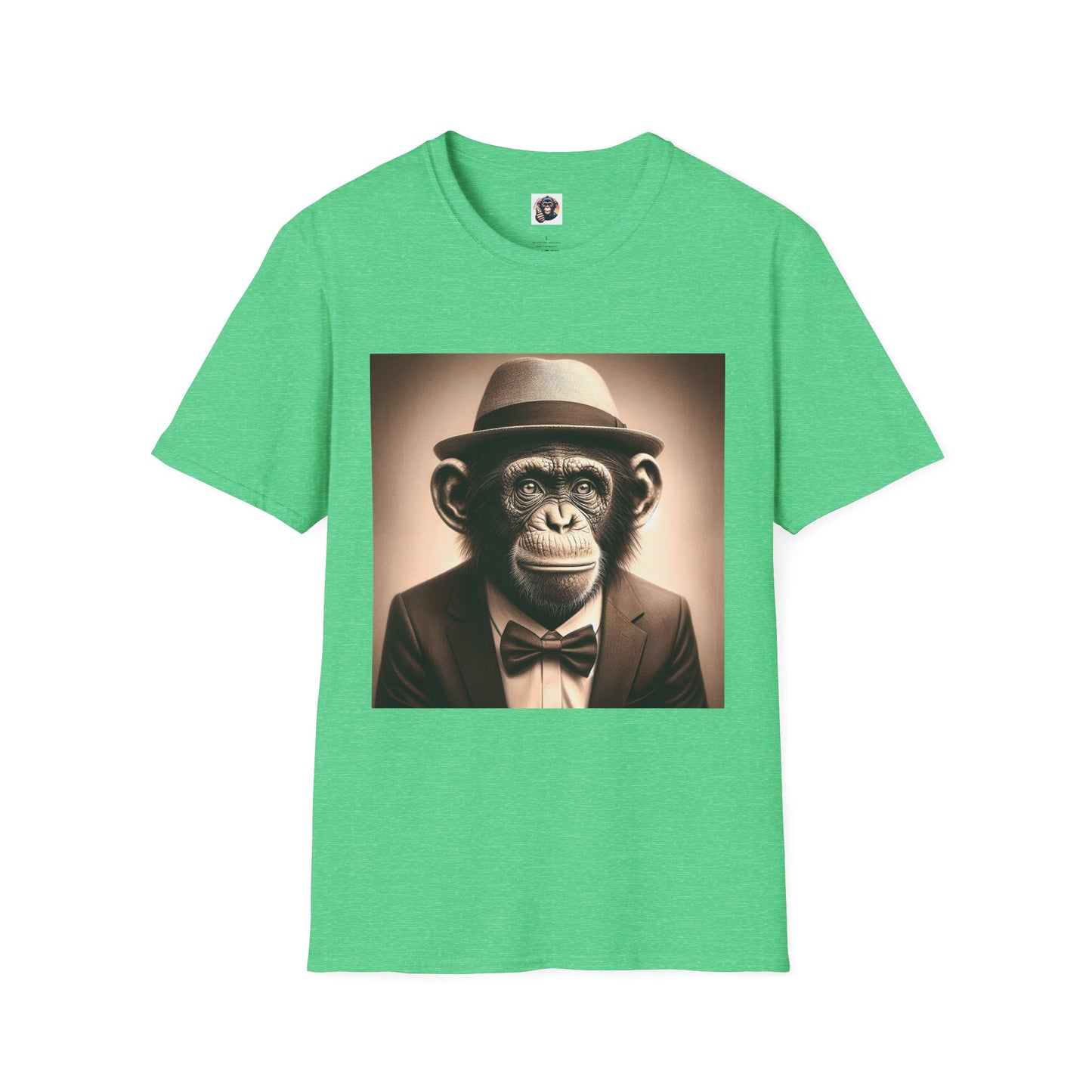 Bonobo happy guy T-Shirt Printify S Heather Irish Green