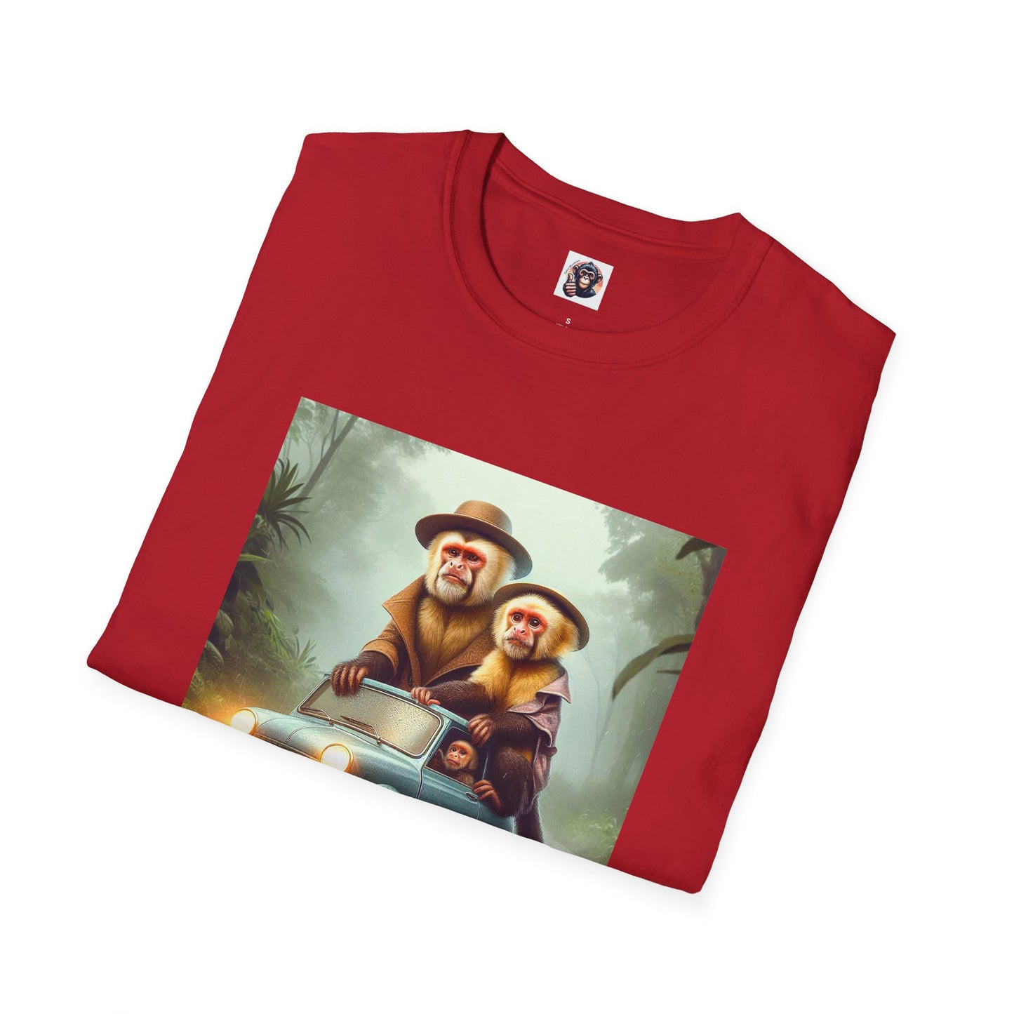 Capuchin Monkey couple driving shirt