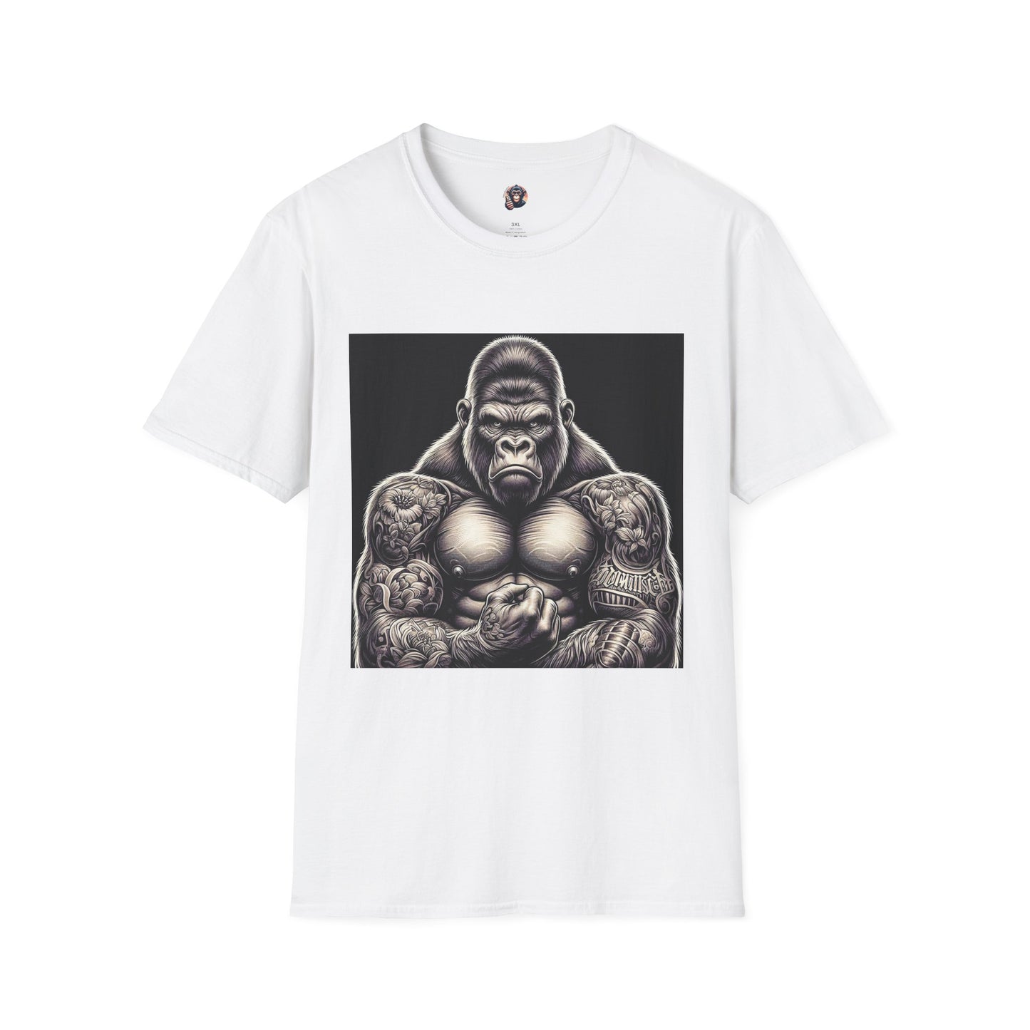 Gorilla muscles T-Shirt Printify S White