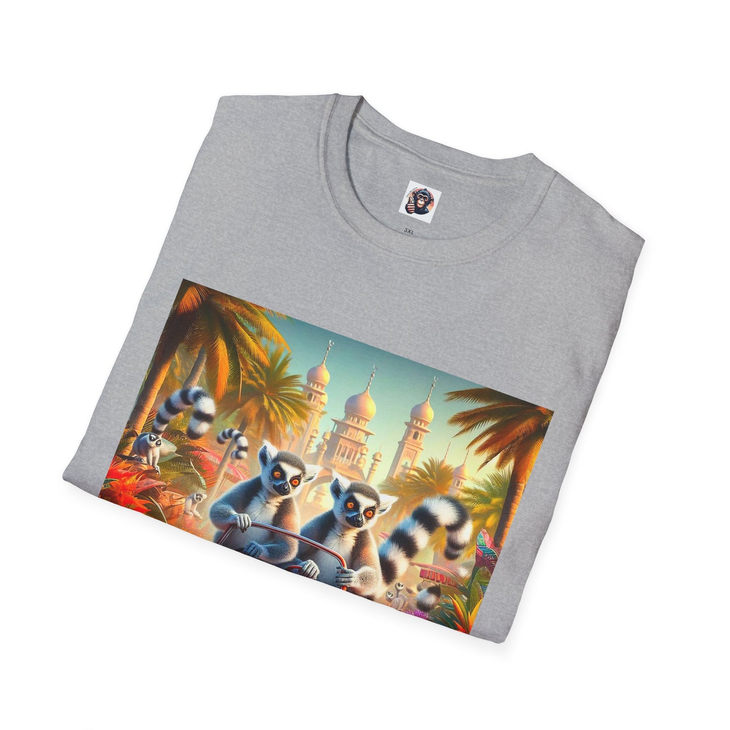 Wacky Lemurs red car T-Shirt Printify