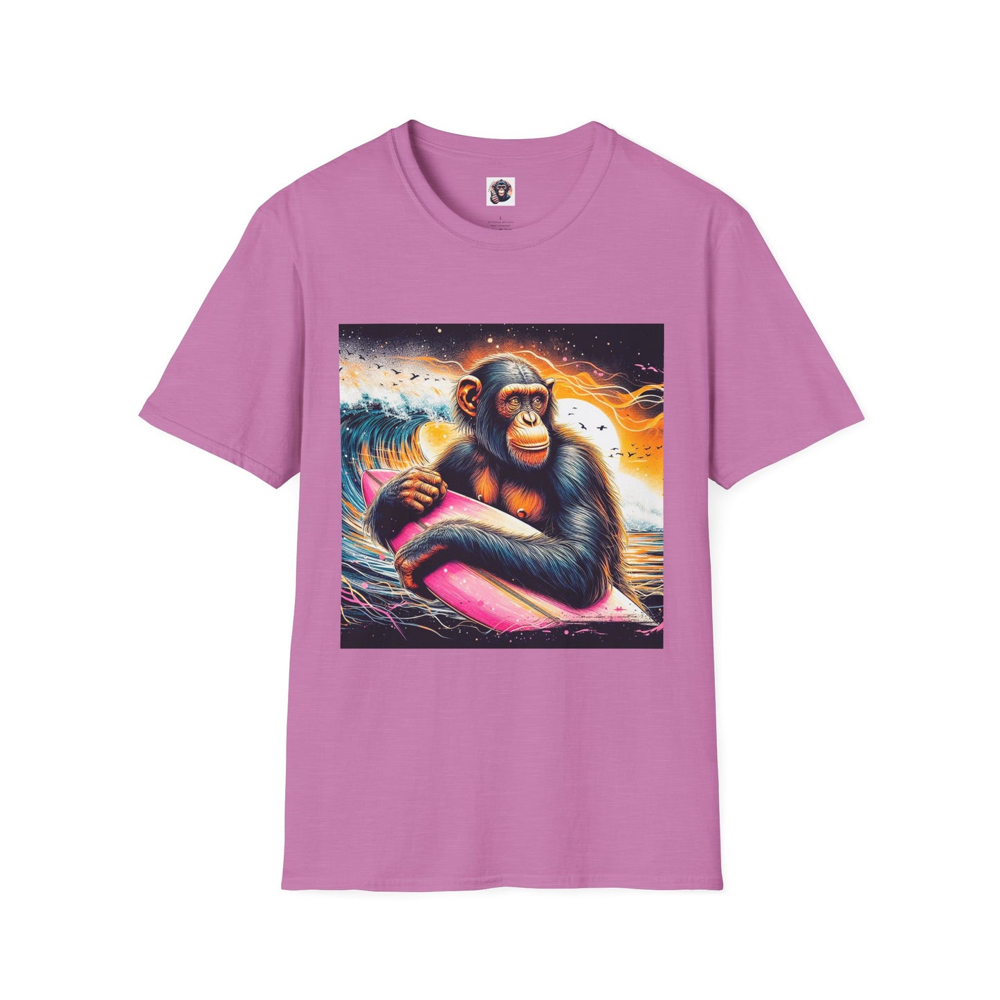 Bonobo surfer T-Shirt Printify S Heather Radiant Orchid