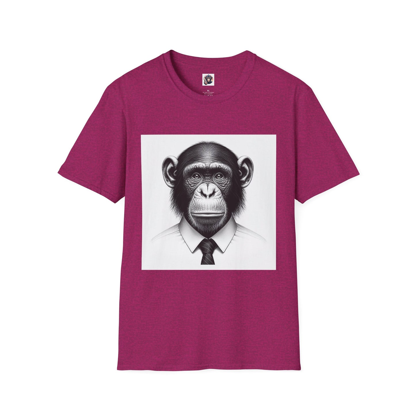 Bonobo business Man T-Shirt Printify S Antique Heliconia