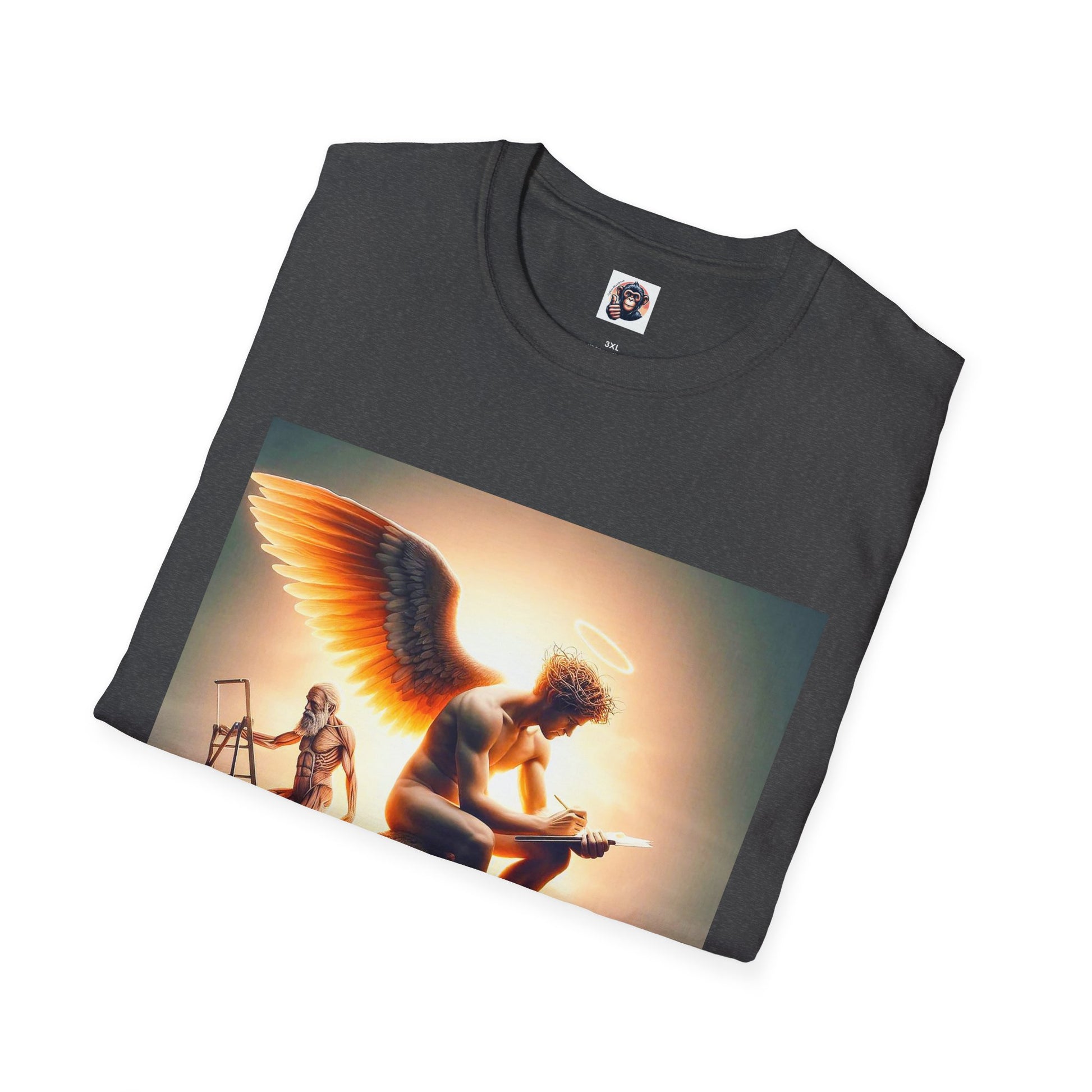 Homo Sapiens Angel reading T-Shirt Printify