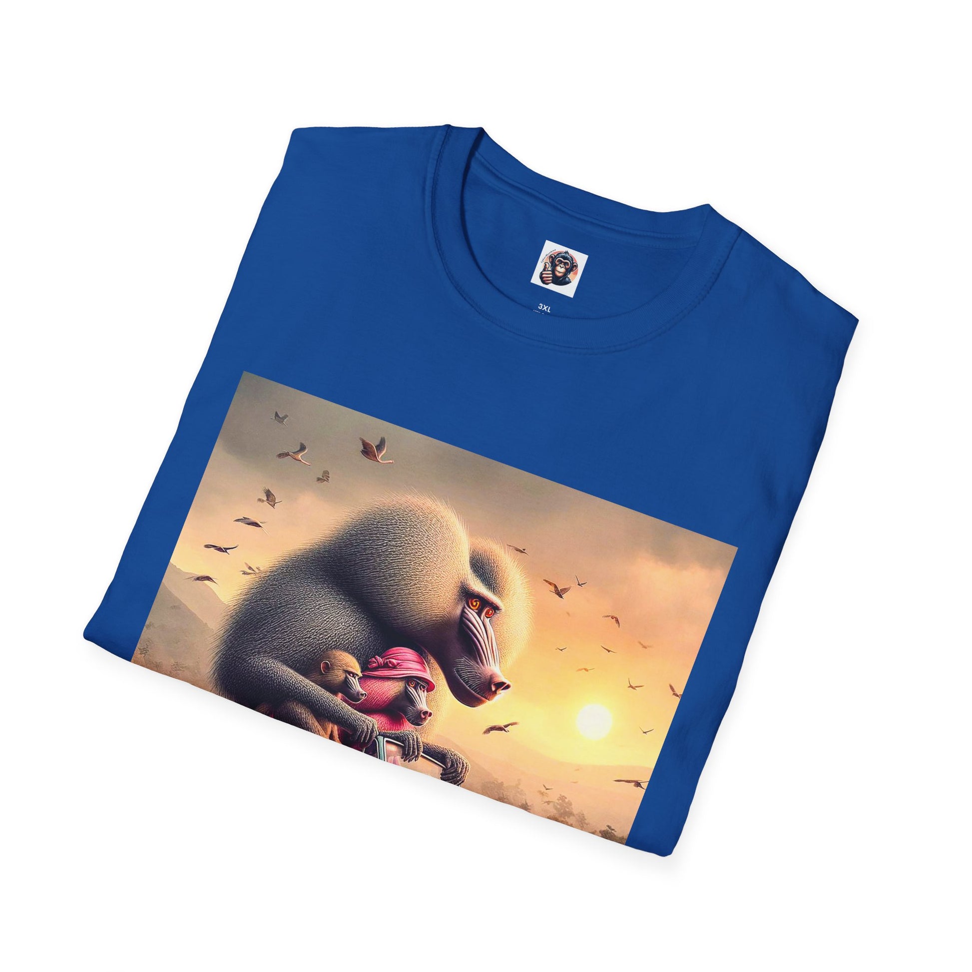 Wacky Baboon tiny car T-Shirt Printify