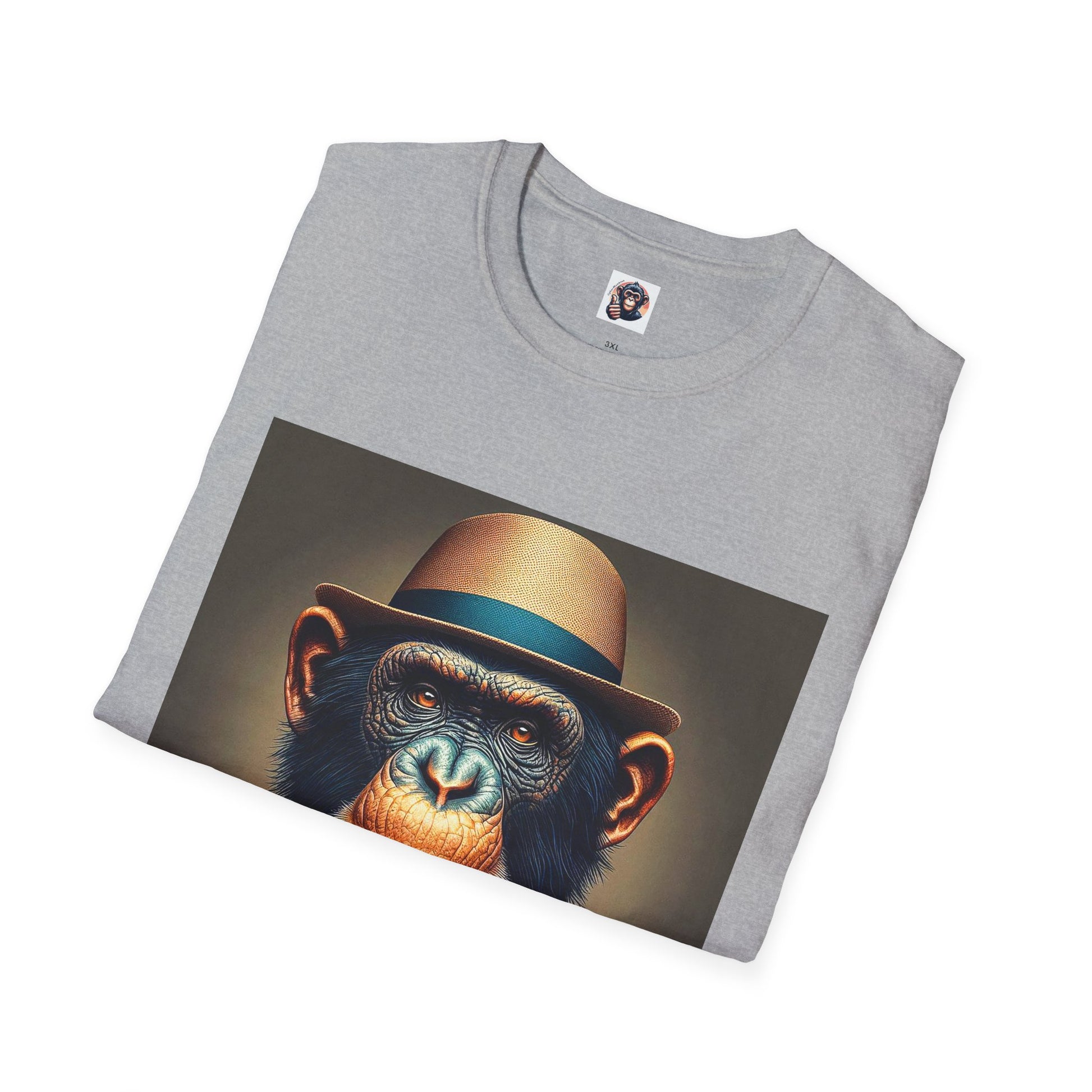 Bonobo hat and tie T-Shirt Printify