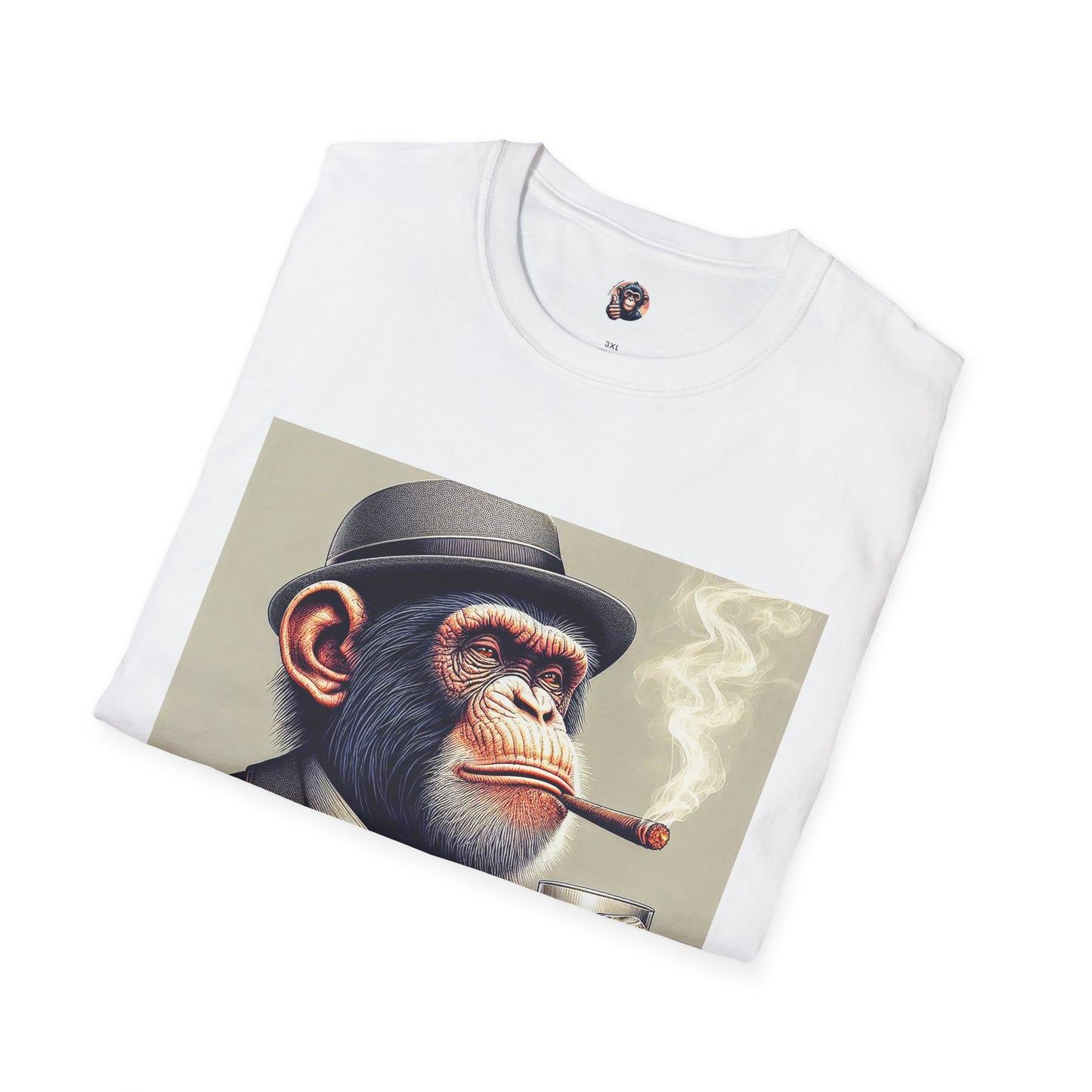 Chimp smoking shirt T-Shirt Printify