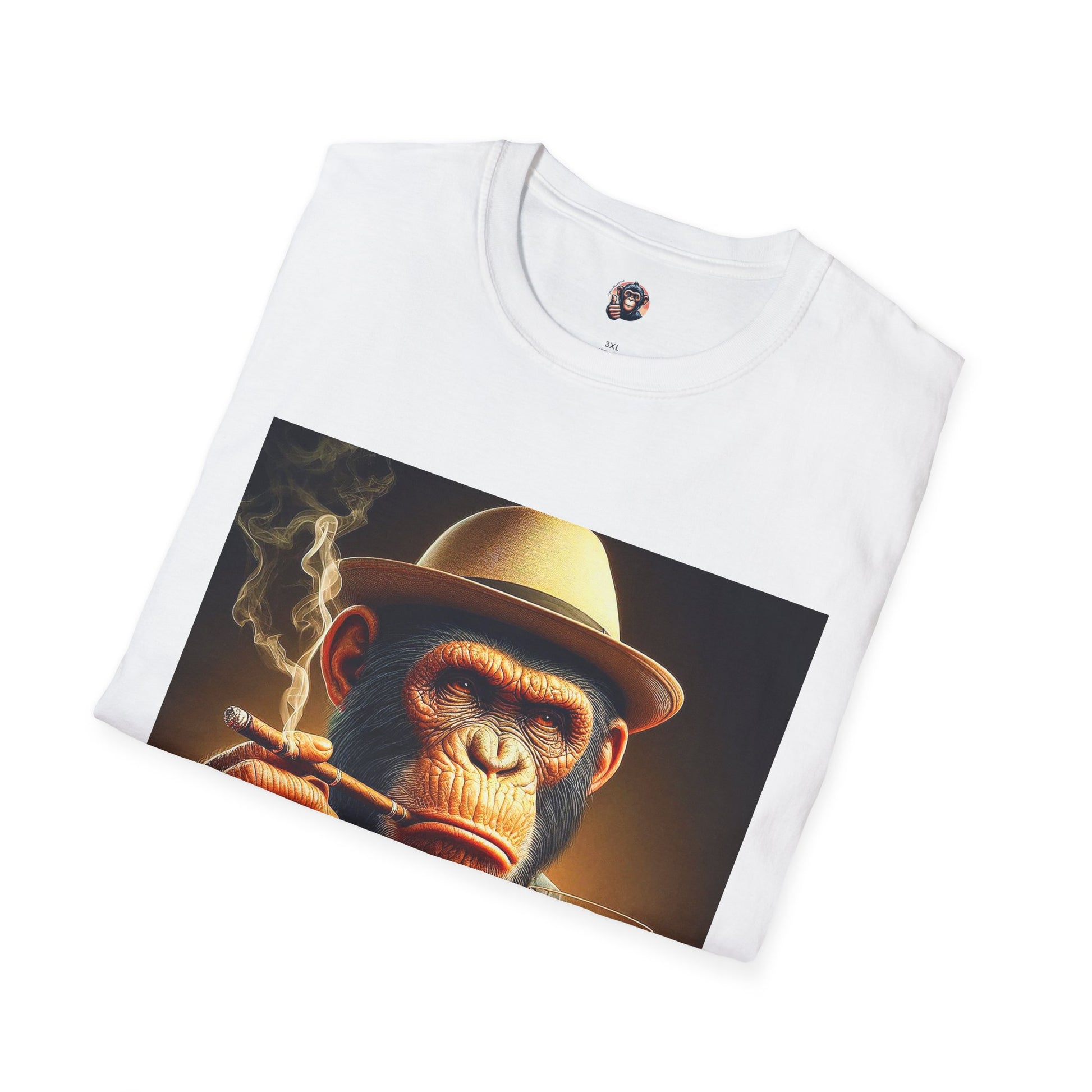 Bonobo whiskey and smoking T-Shirt Printify