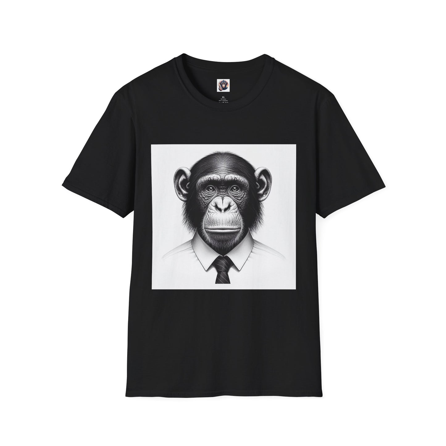 Bonobo business Man T-Shirt Printify XS Black