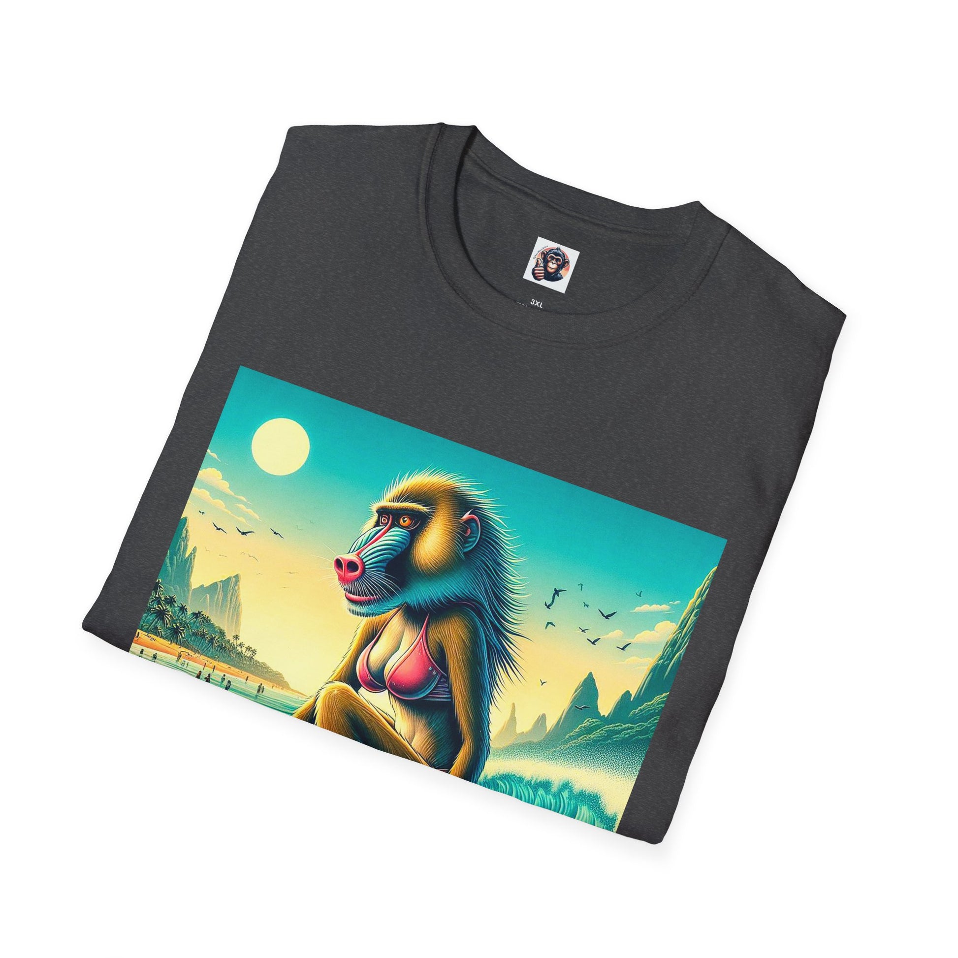 Baboon surfer T-Shirt Printify