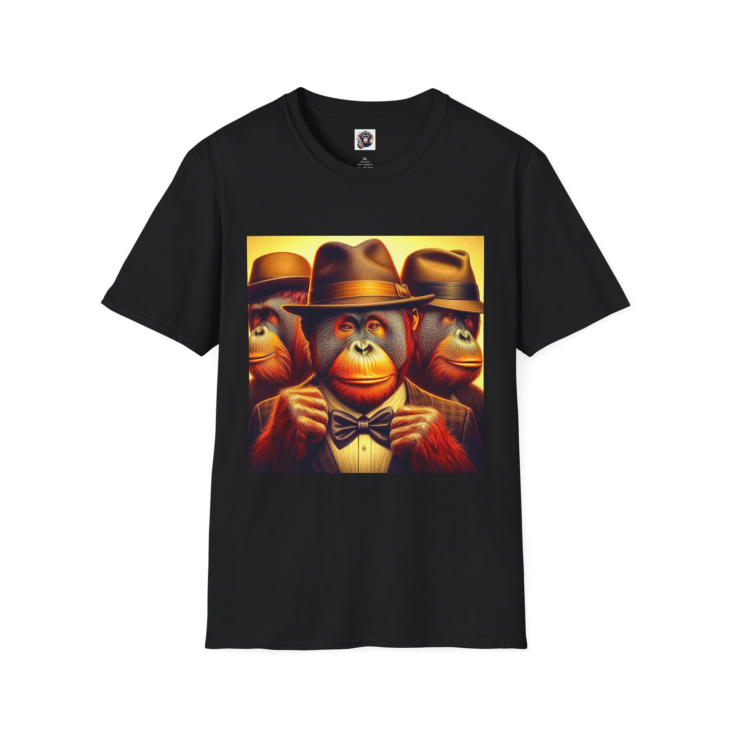 Orangutans working professionals T-Shirt Printify XS Black
