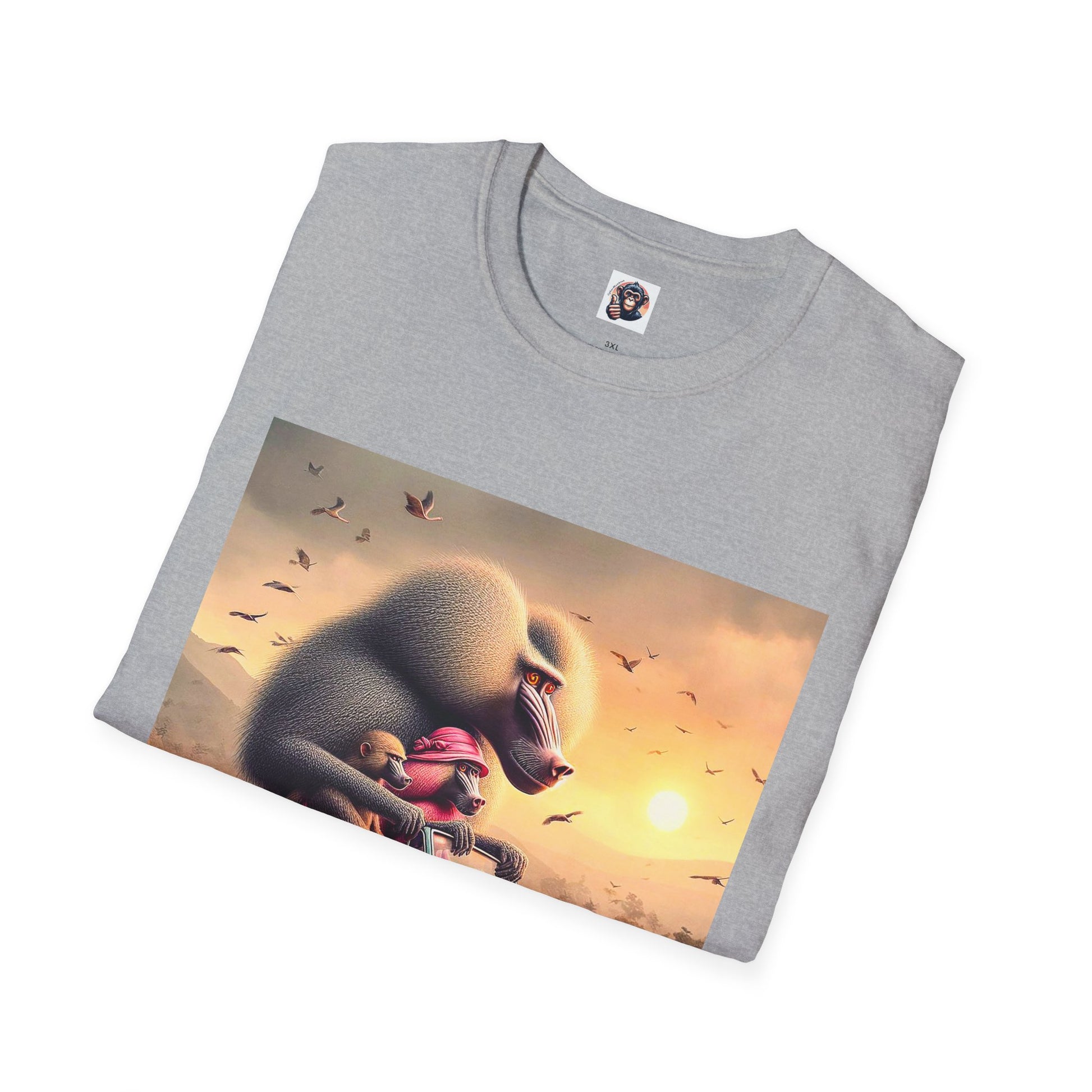 Wacky Baboon tiny car T-Shirt Printify
