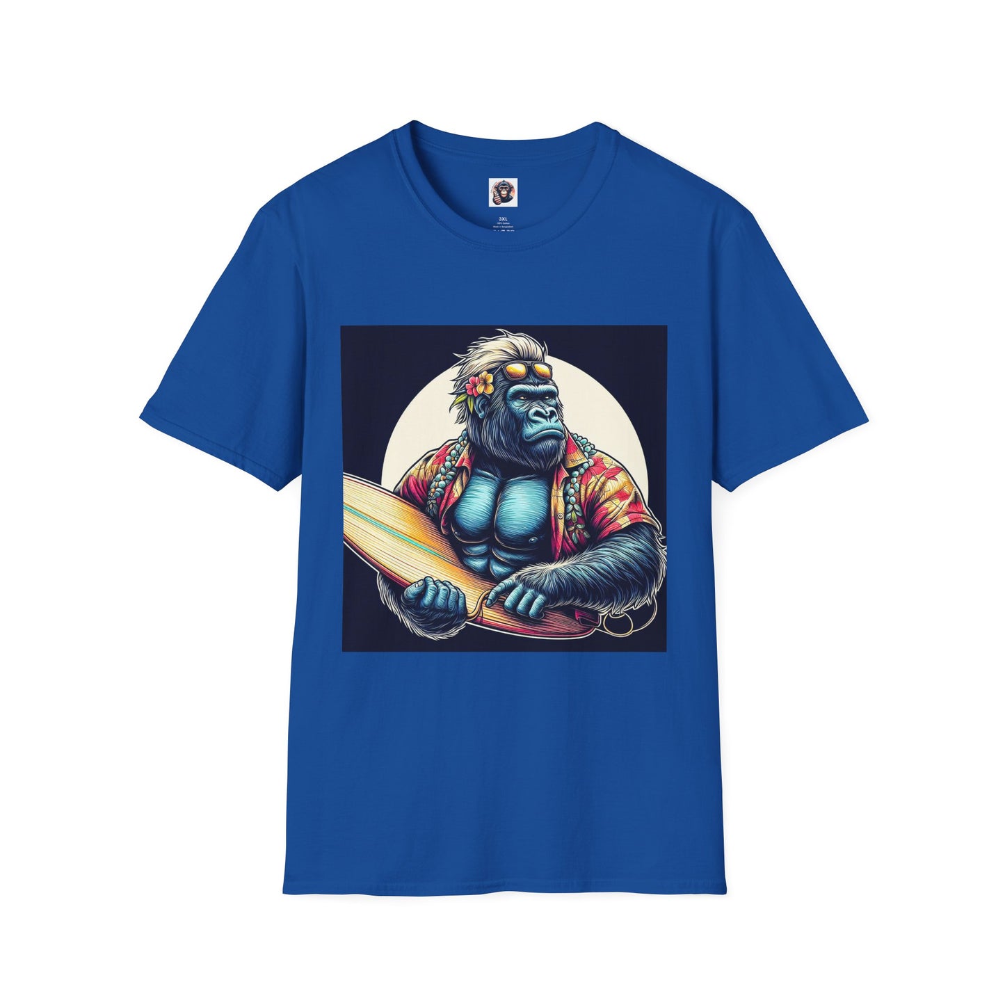 Gorilla surfer T-Shirt Printify XS Royal