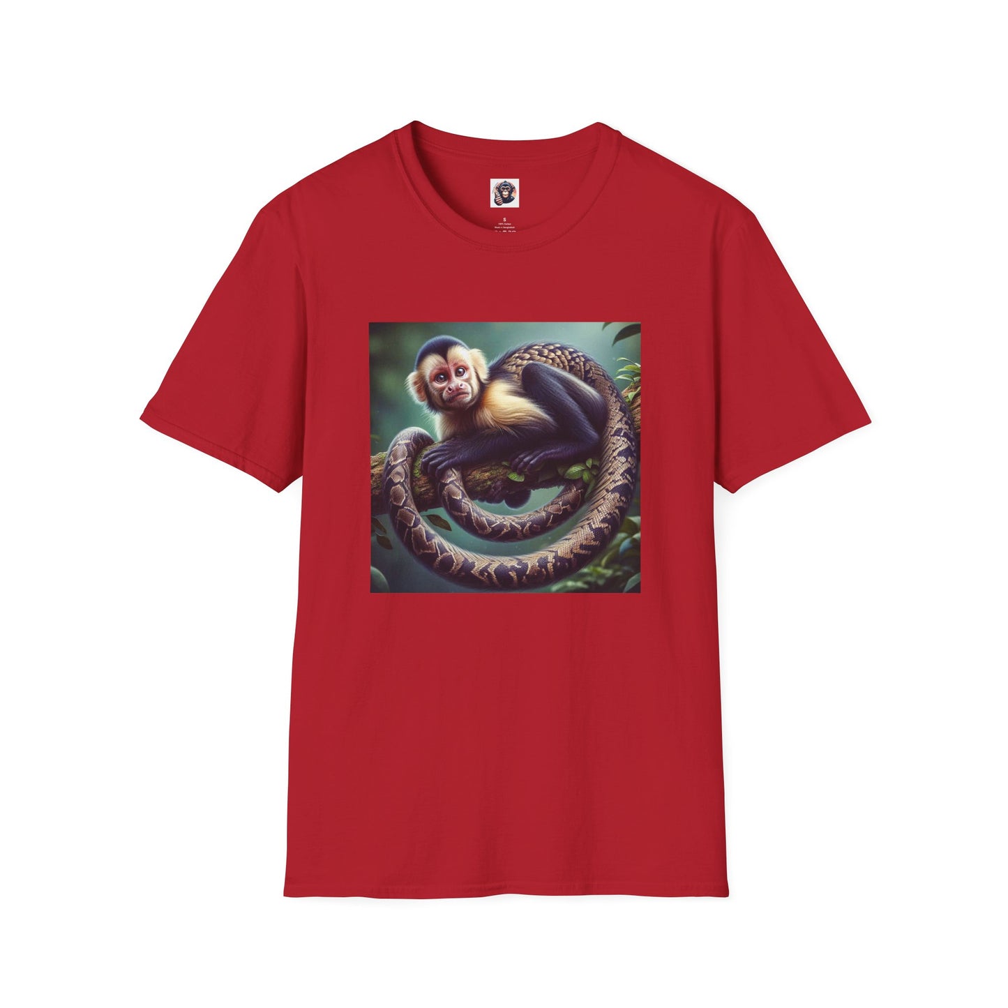 Capuchin Monkey tree climber shirt T-Shirt Printify S Cherry Red