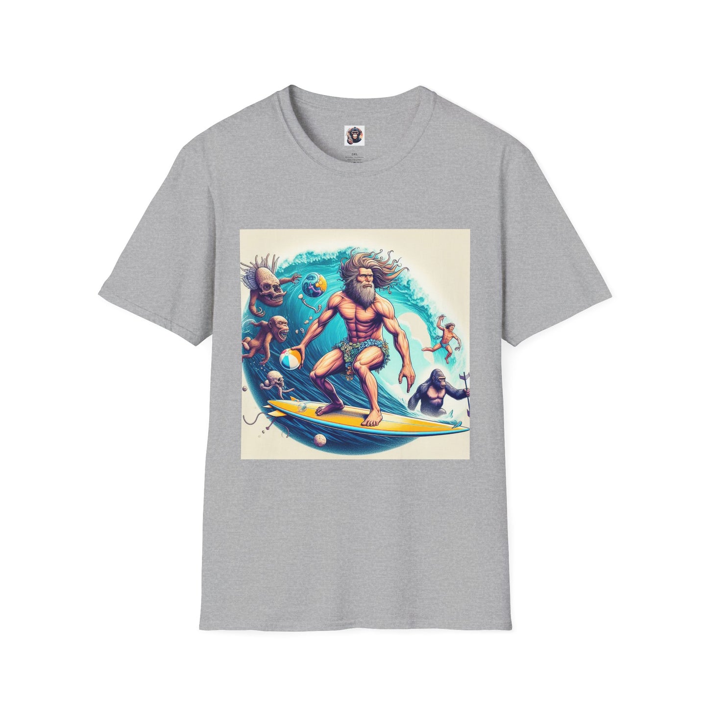 Homo Sapiens surfer T-Shirt Printify XS Sport Grey