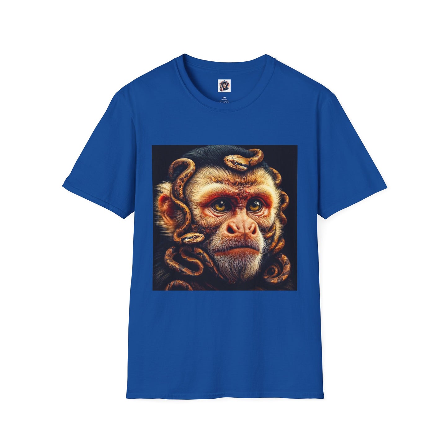 Capuchin Monkey snake hair shirt T-Shirt Printify XS Royal